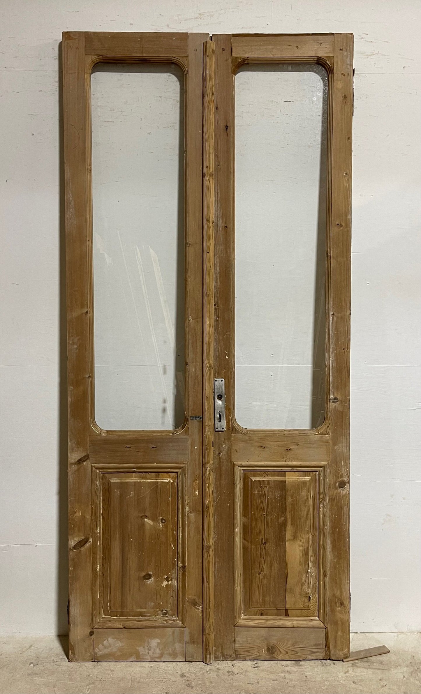 Antique French Panel Doors with Glass (101.25 x 46) I011