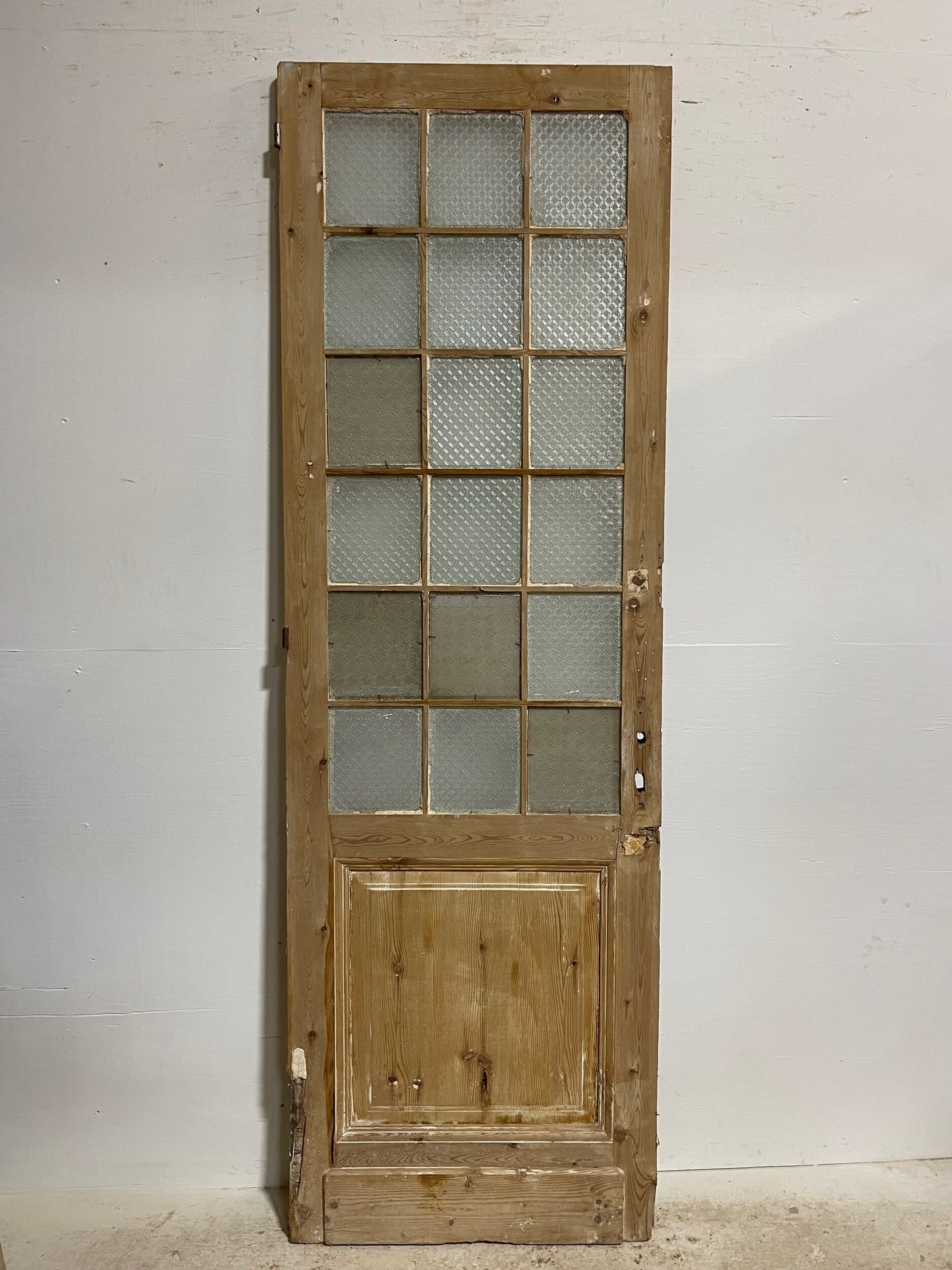 Antique French door with glass (93.25x30.25) H0178s