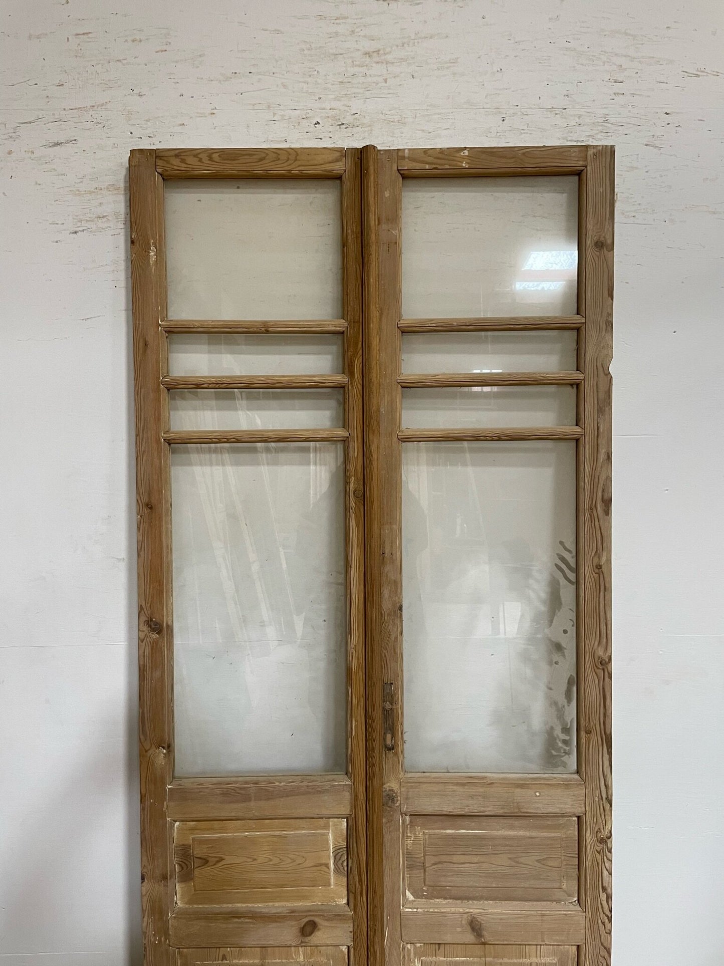 Antique French door (92x41.5) with glass F0768