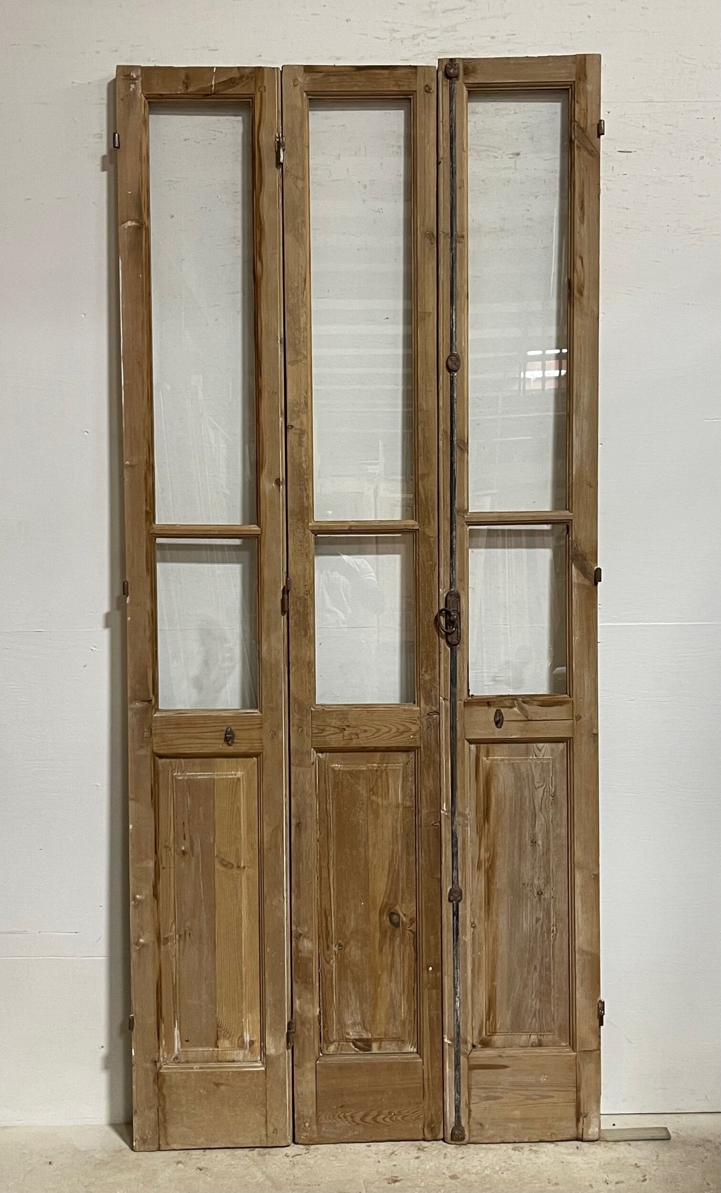 Antique French doors with glass (98.5x43) H0242s