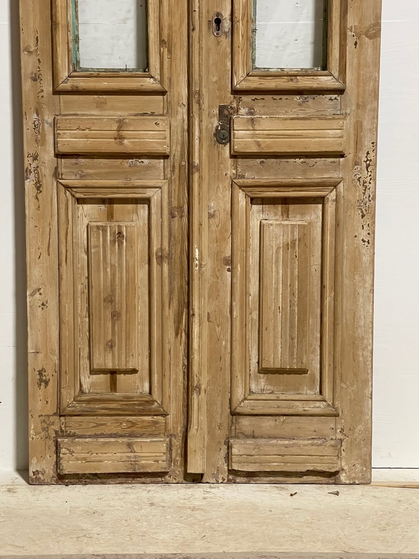 Antique French doors with glass (87x36.75) H0103s