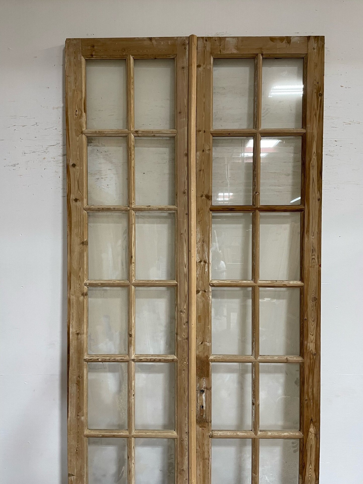 Antique French door (114x48) with glass F0279
