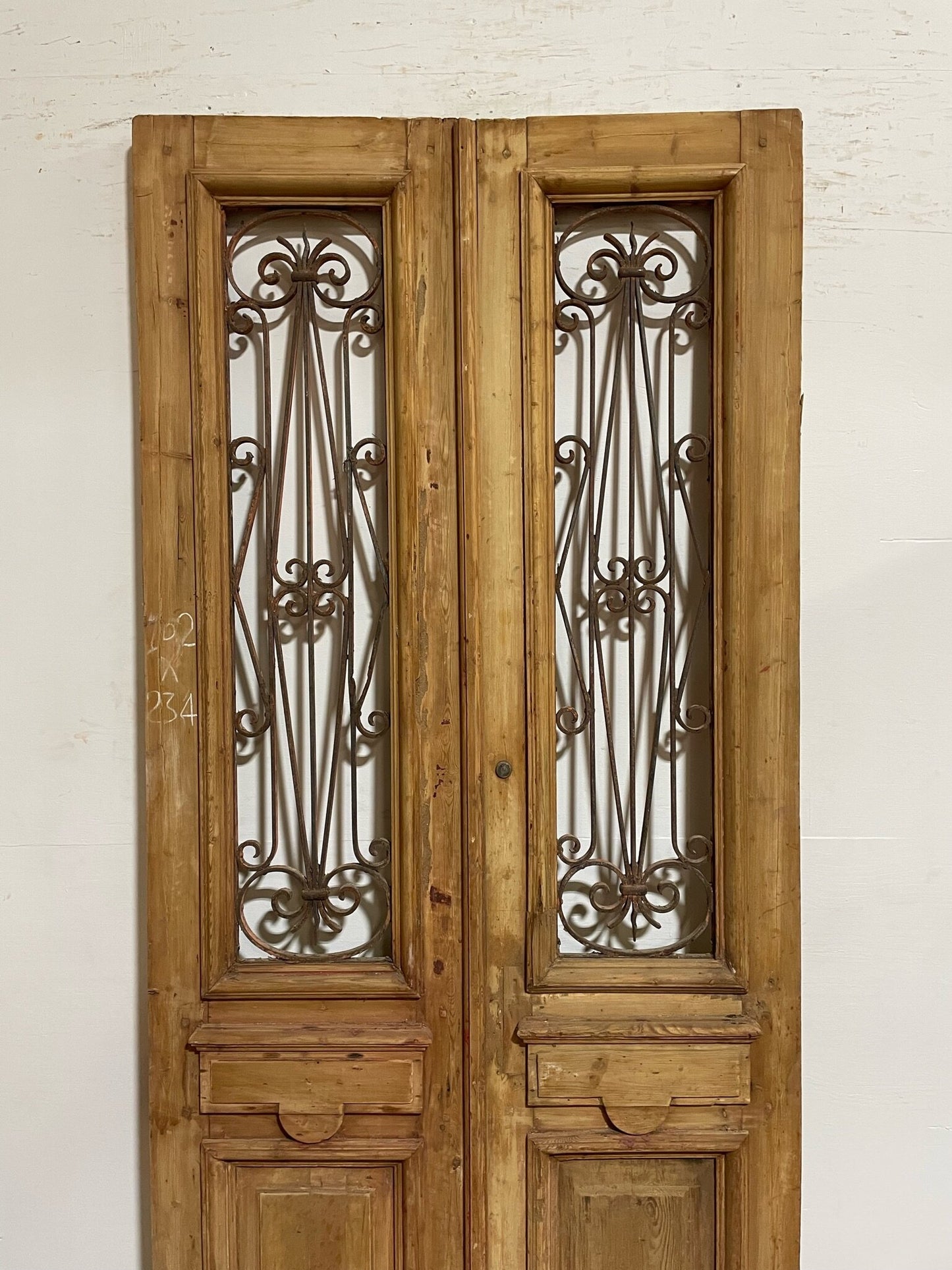 Antique French door (92.5x40) with metal E15