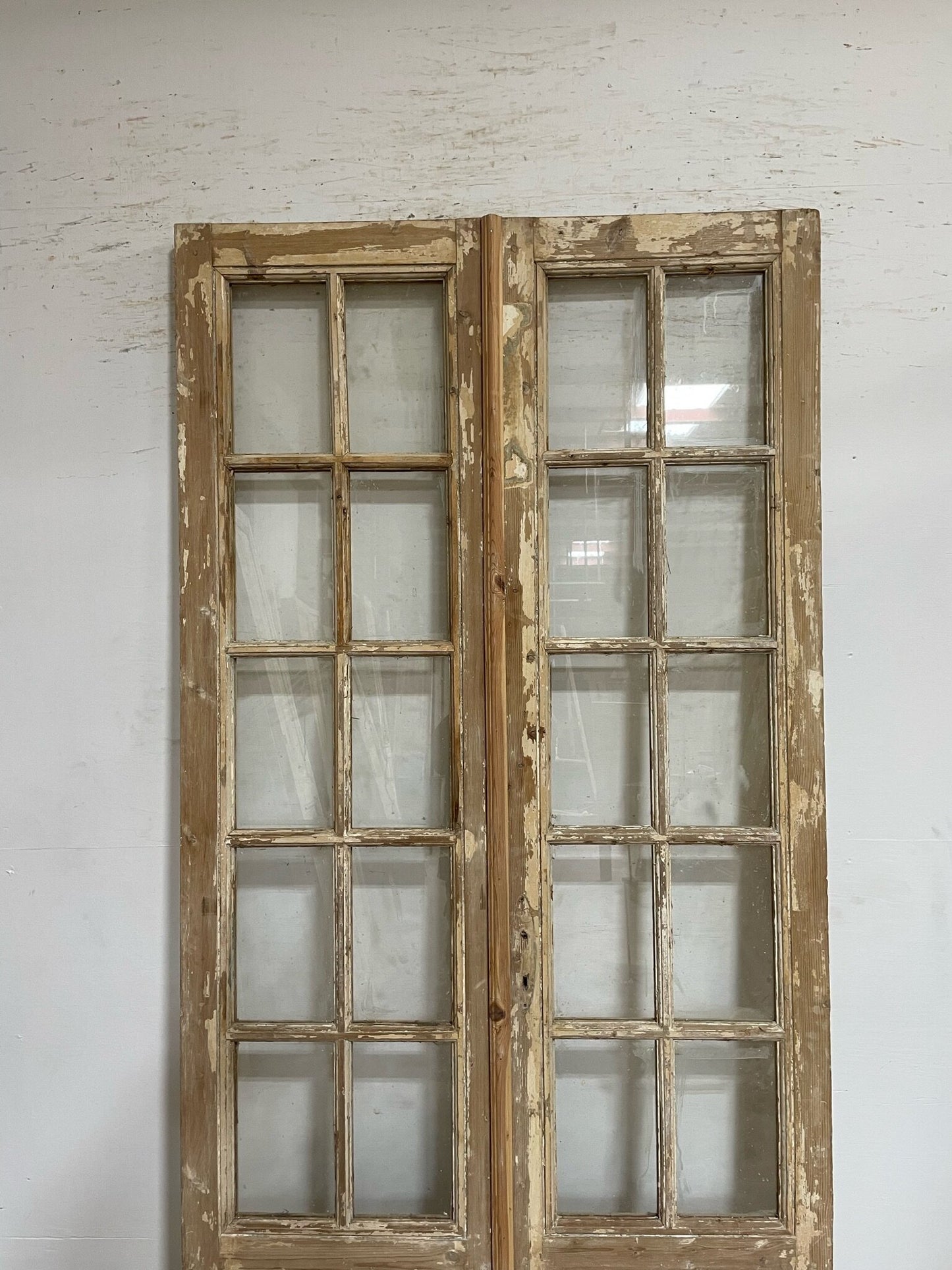 Antique French door (93.5x45.5) with glass F0594