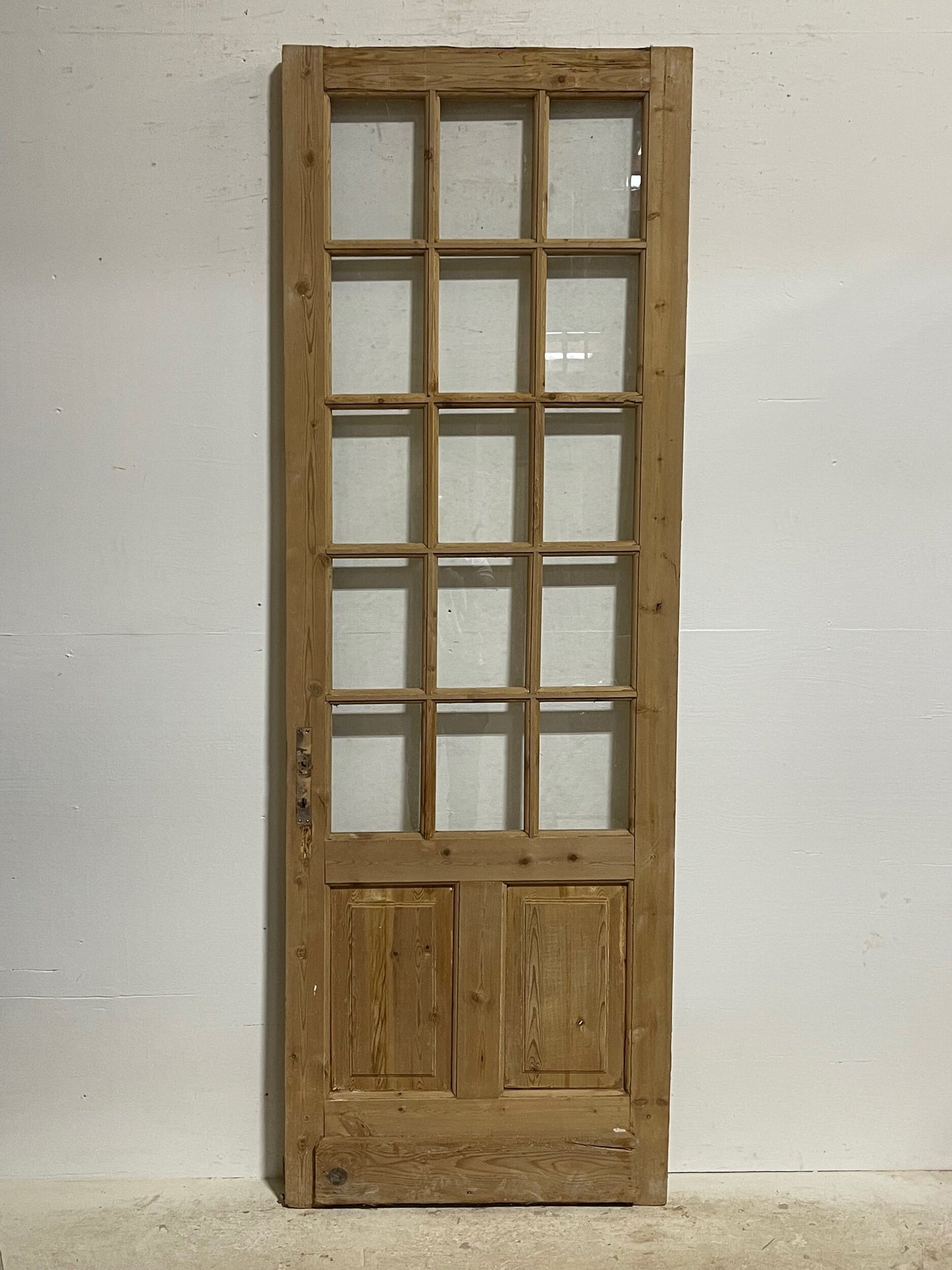 Antique French door with glass (94.25x32.25) H0188s