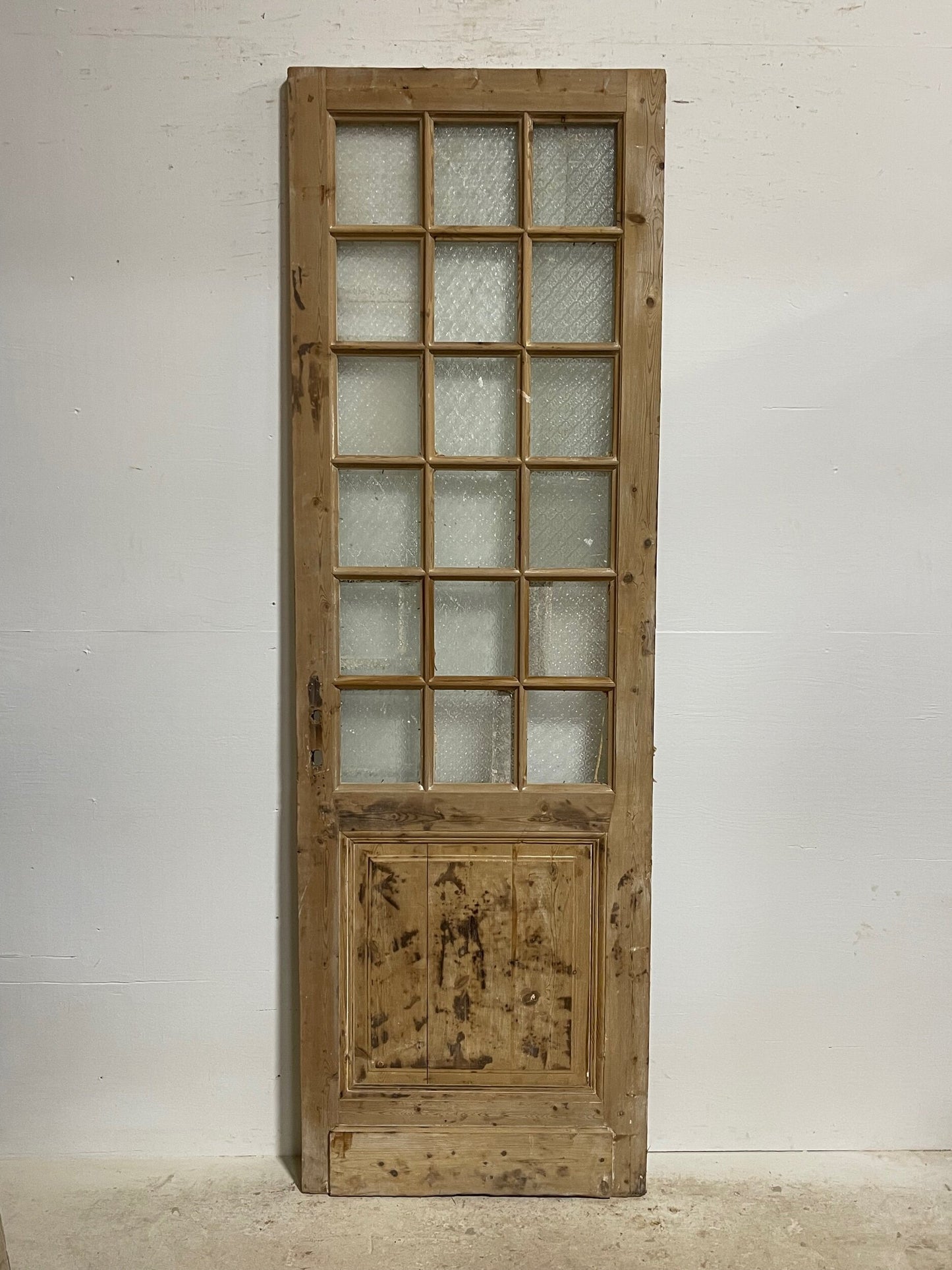 Antique French door with glass (93.25x30) H0177s