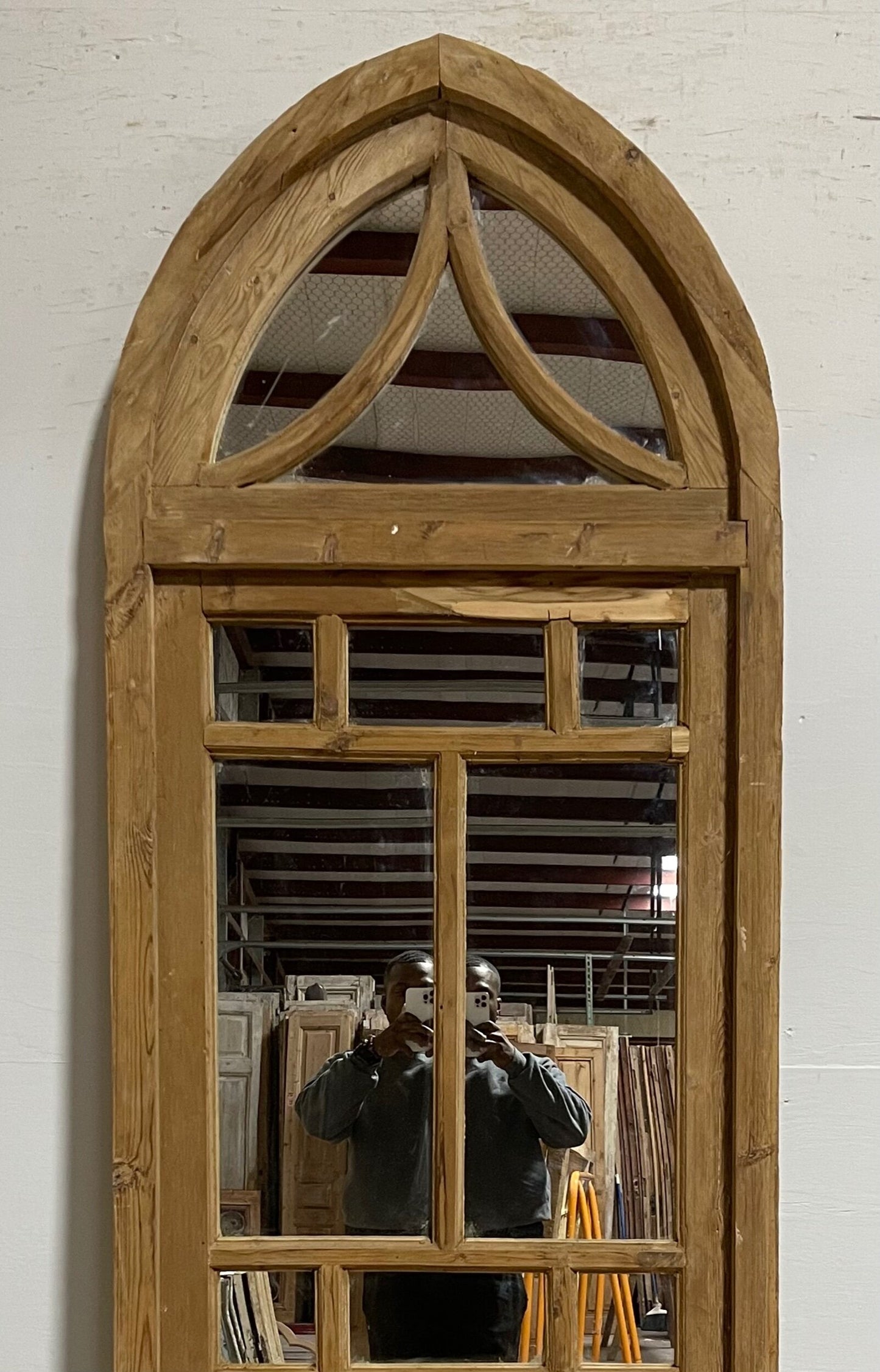 Framed arched panel with Mirror (94.5x31) H0292s