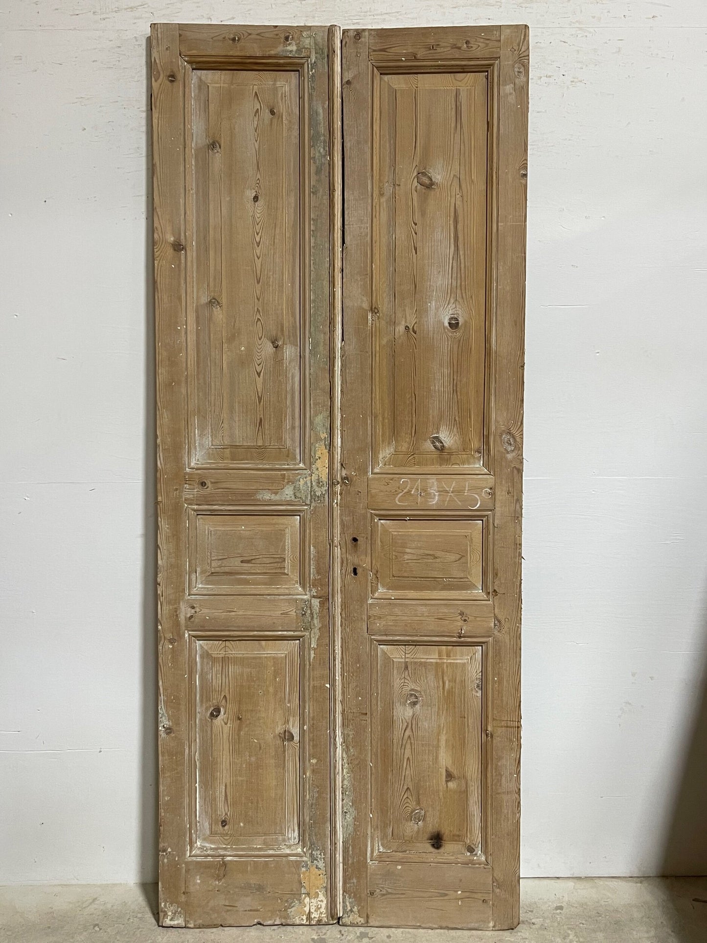 Antique French panel doors ( 95.5x39) I149