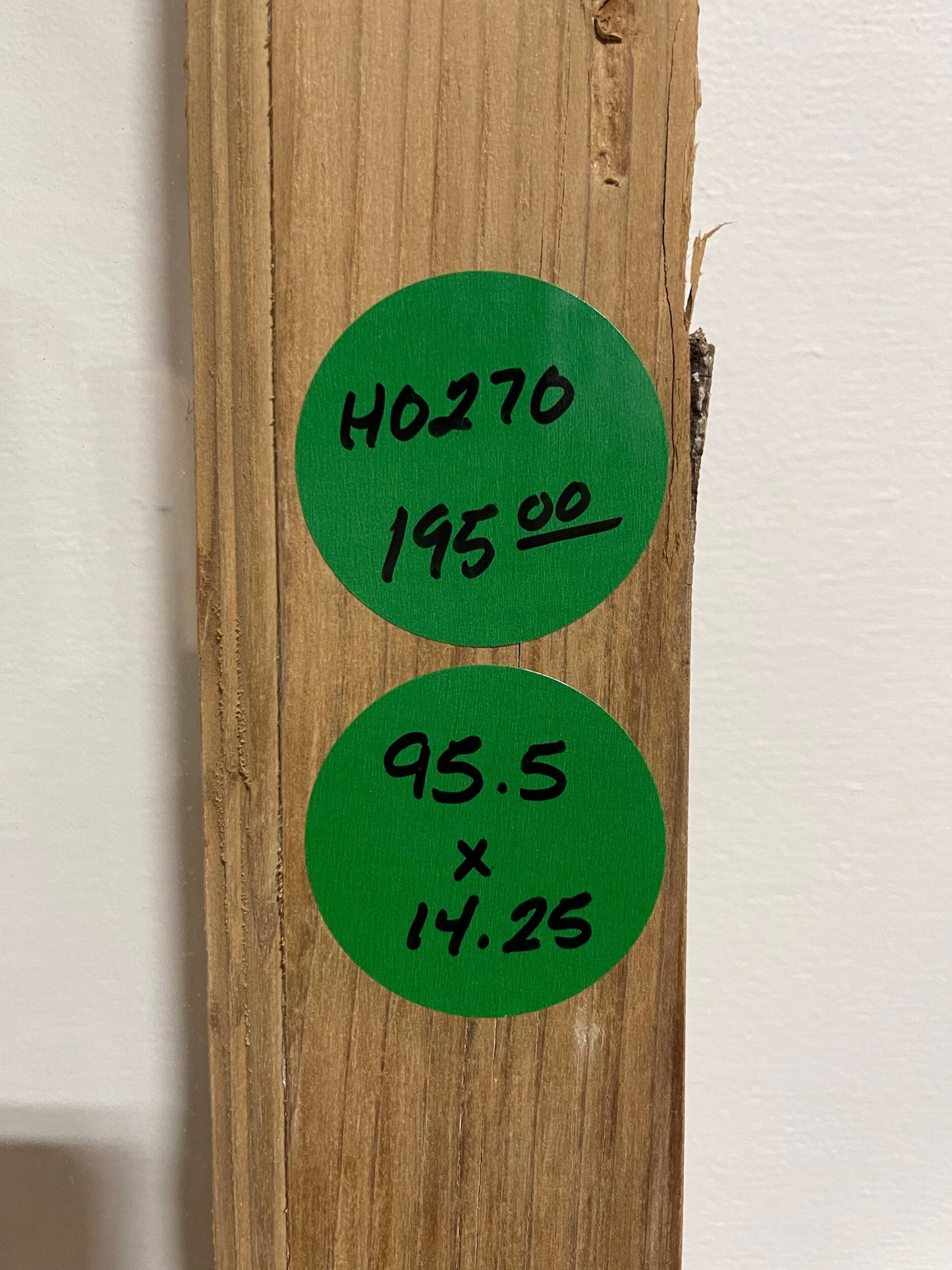 Antique French door with glass (95.5x14.25) H0270s