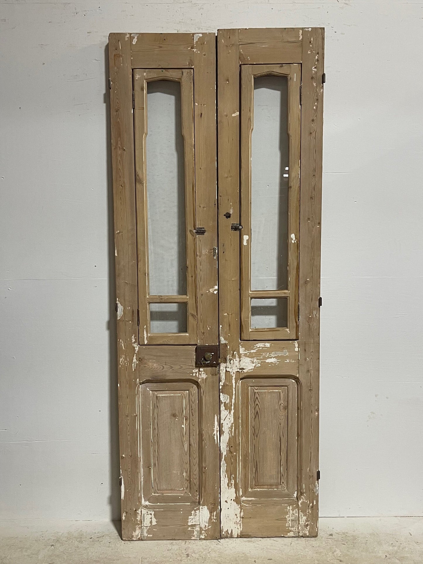 Antique French doors with glass (90.5x36.75) H0099s