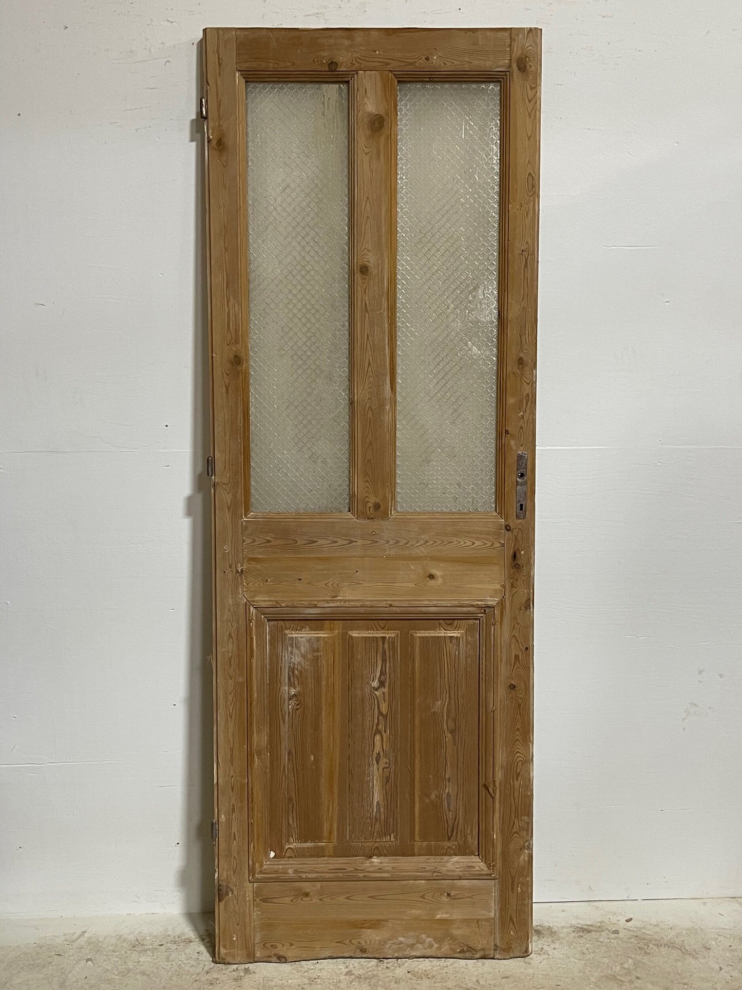 Antique French door with glass (86.25x30.25) H0170s