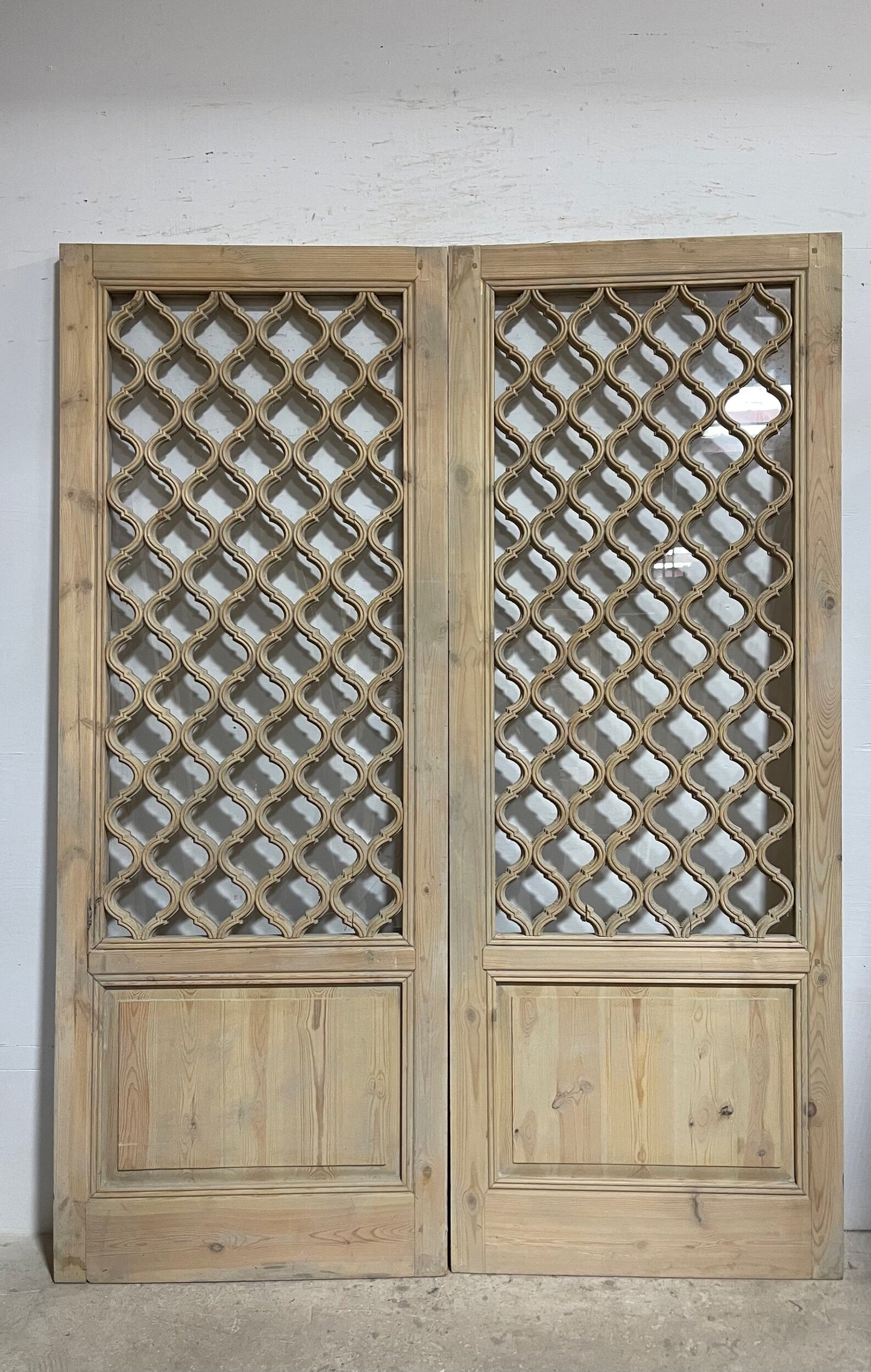 French Panel doors with glass (96 x 72.5) I051