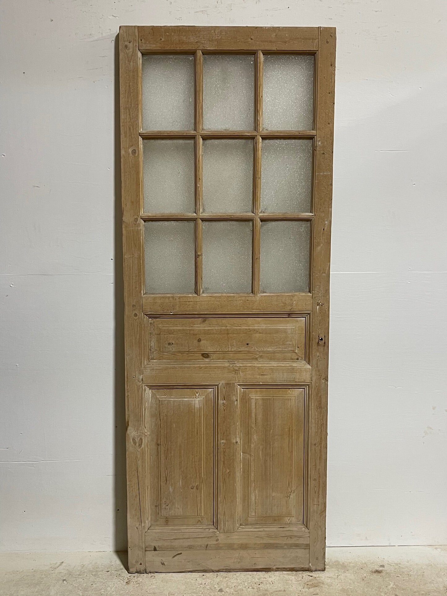 Antique French door with glass (85x32.25) H0183s