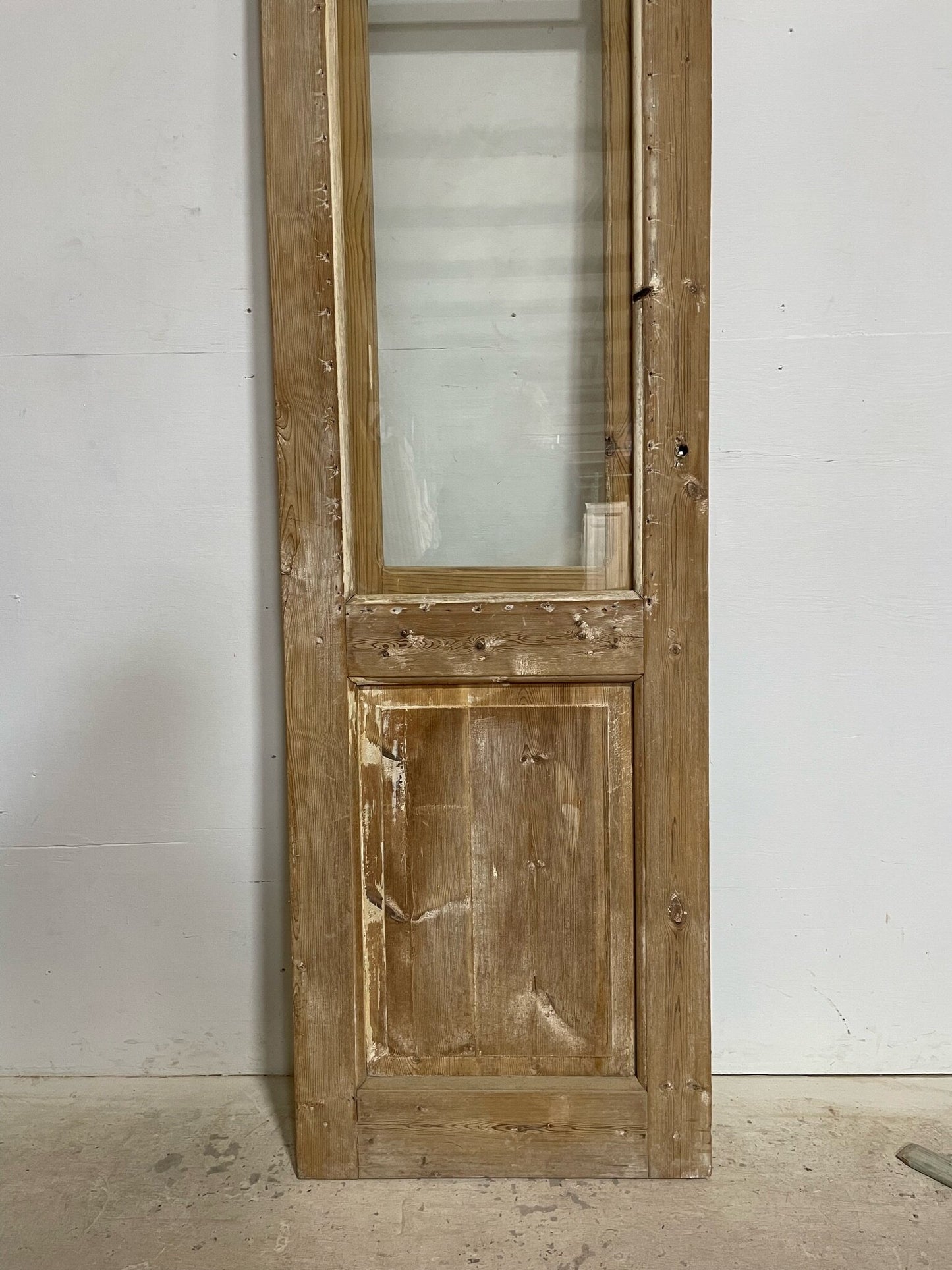 Antique French door (88.75x24) with glass F0868