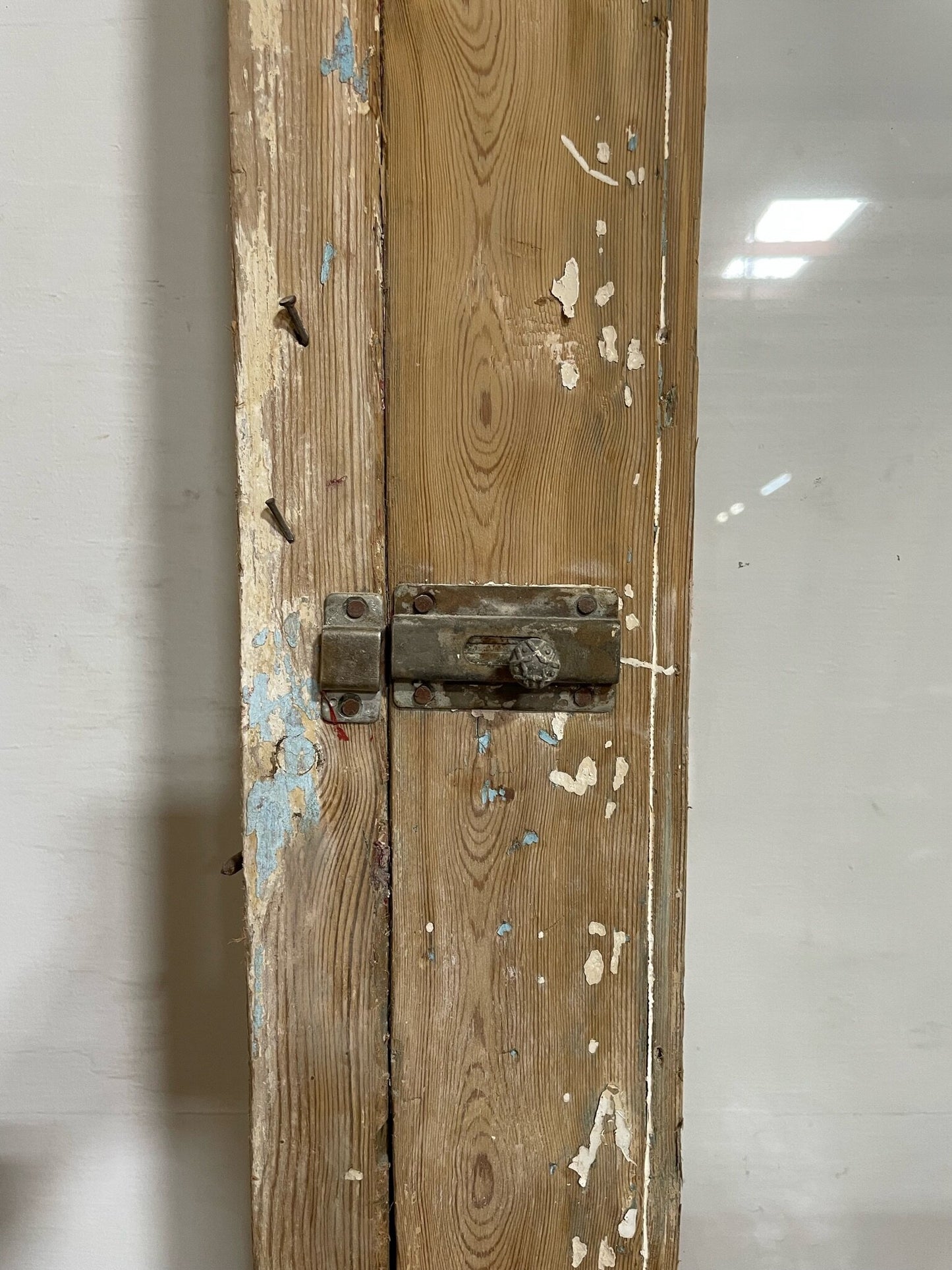 Antique French door (frame 96x34.5, door 91.5x31.25) with glass F0631