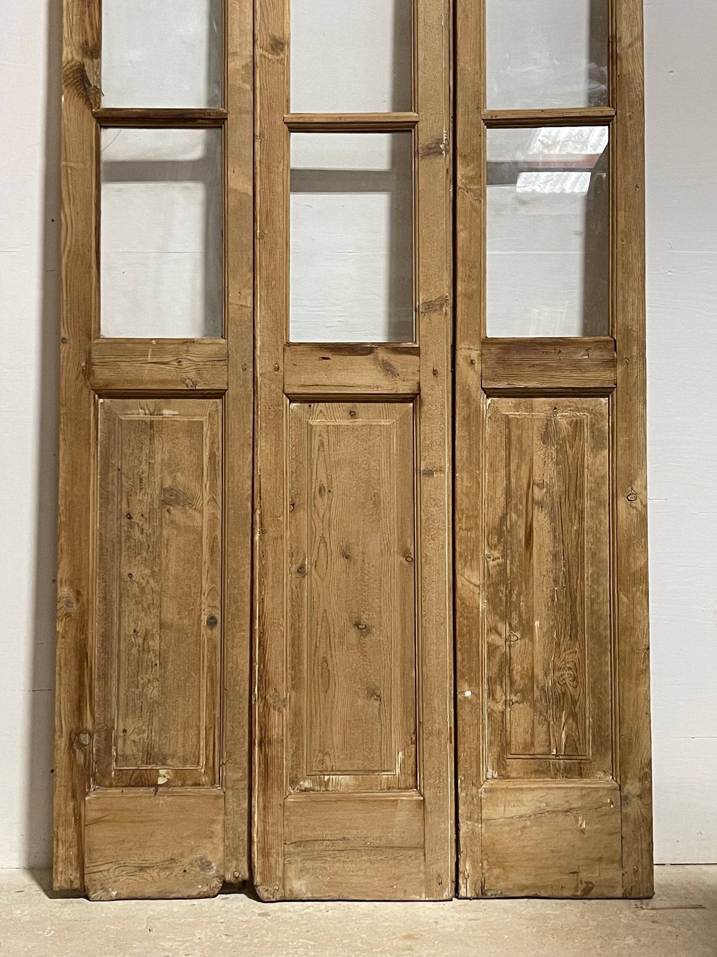 Antique French doors with glass (98.5x43.25) H0243s