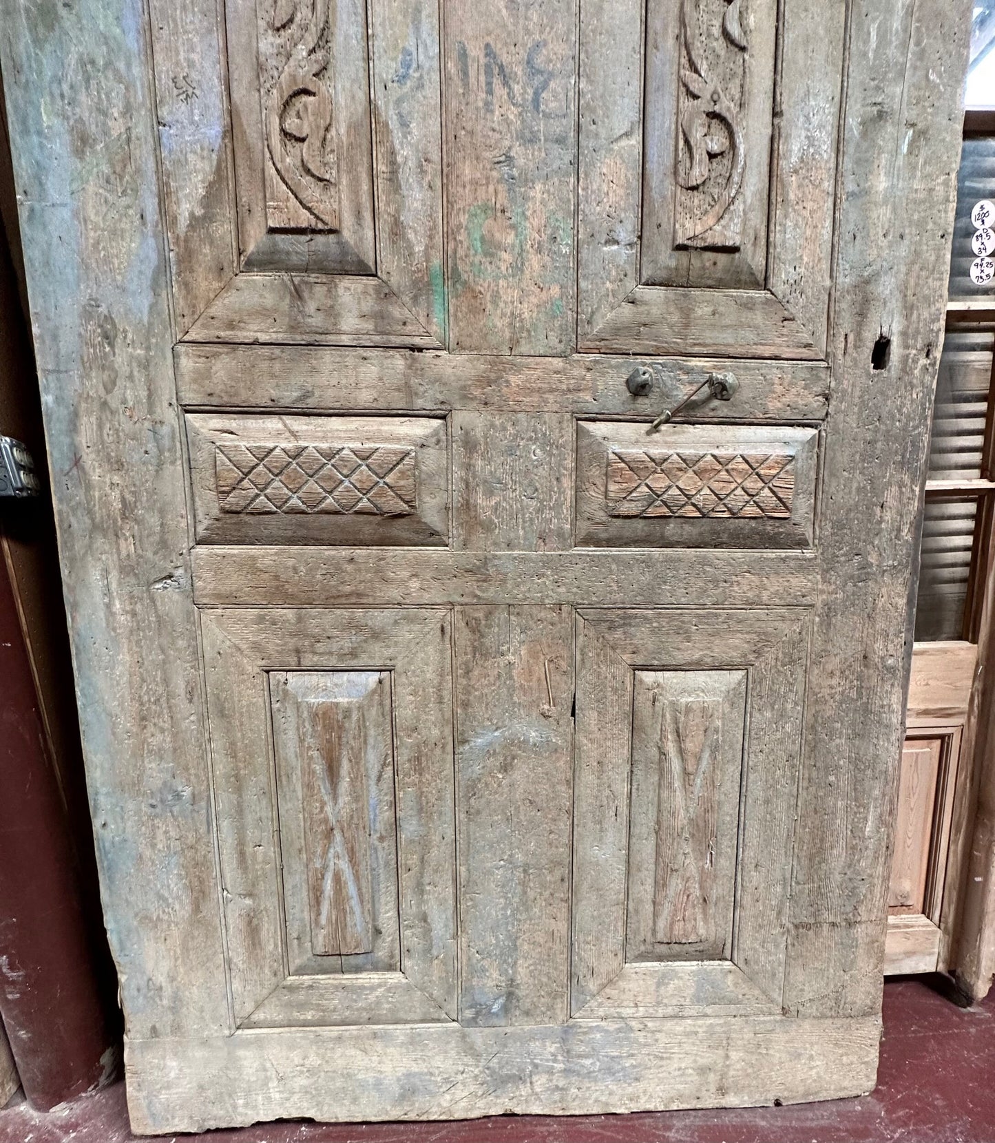 Antique French panel door (114x58.25) I258