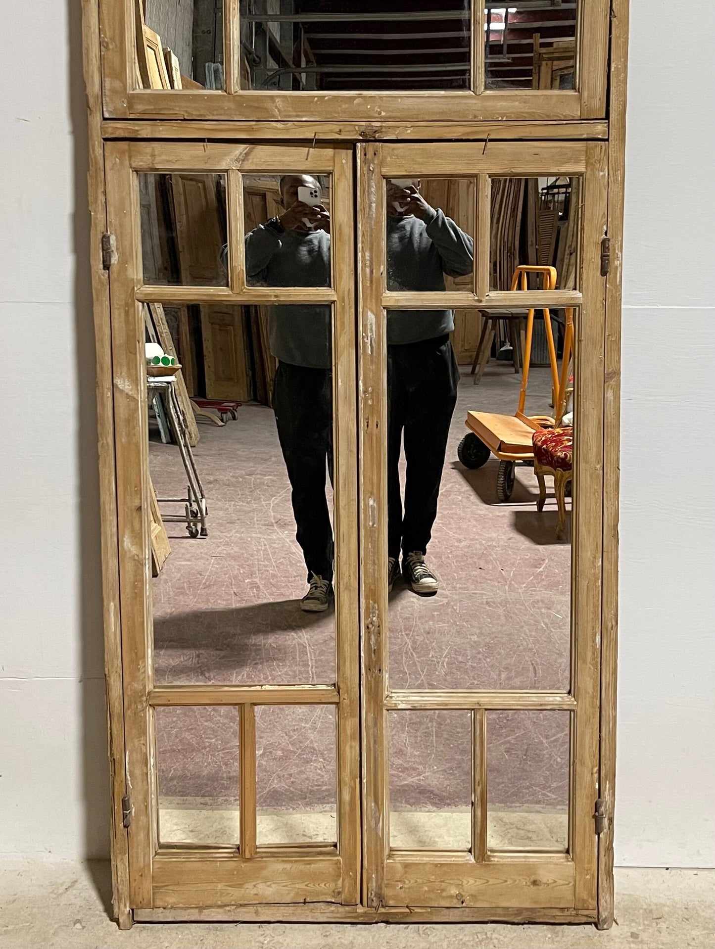 Framed 3 panel mirror (85.75x38.5) H0296s