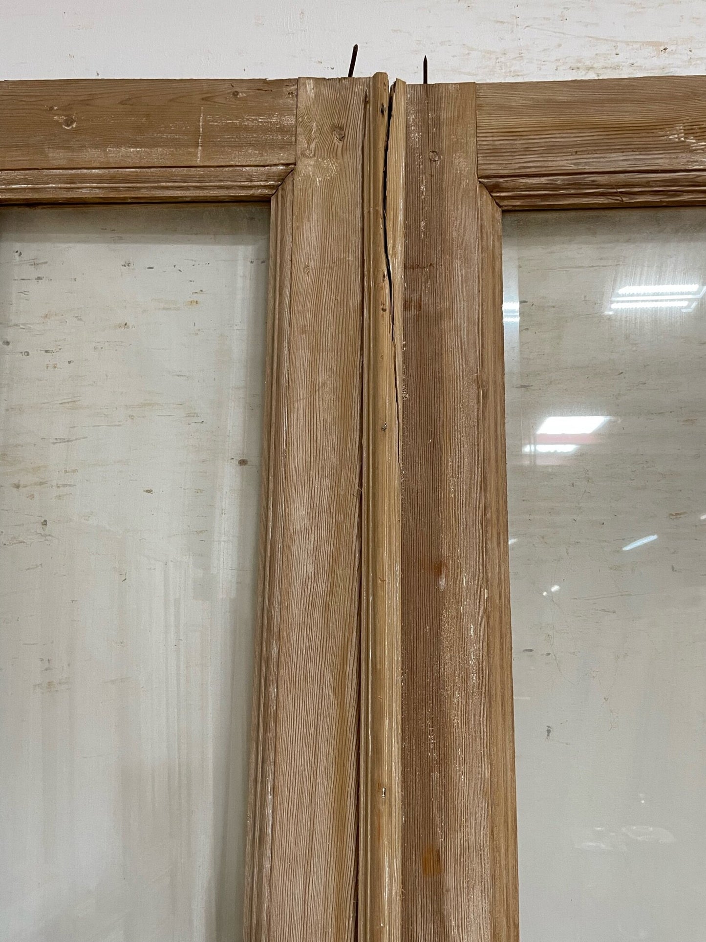 Antique French door (103x75.5) with glass F0722