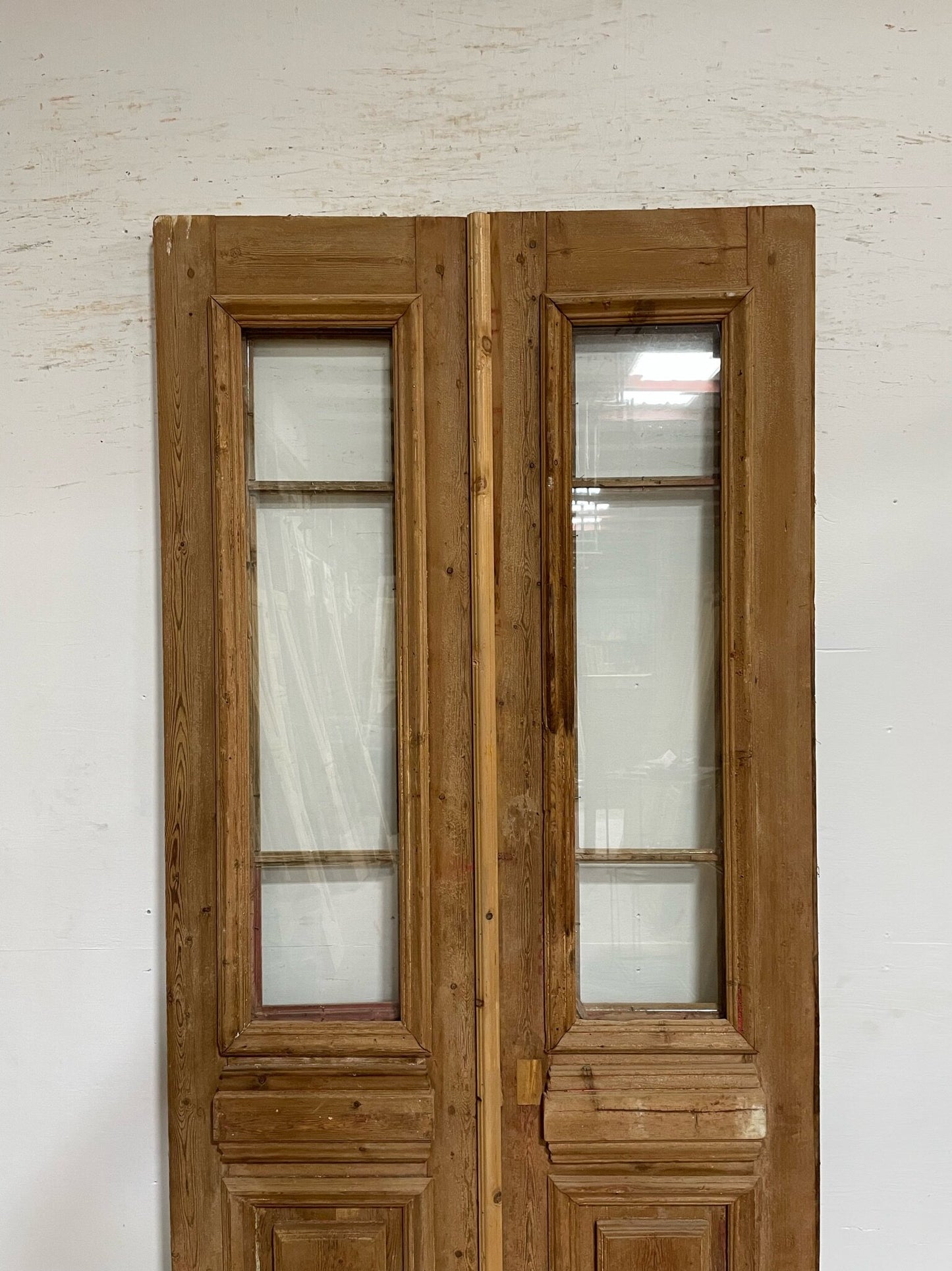 Antique French door (94.25x40.25) with glass F0871