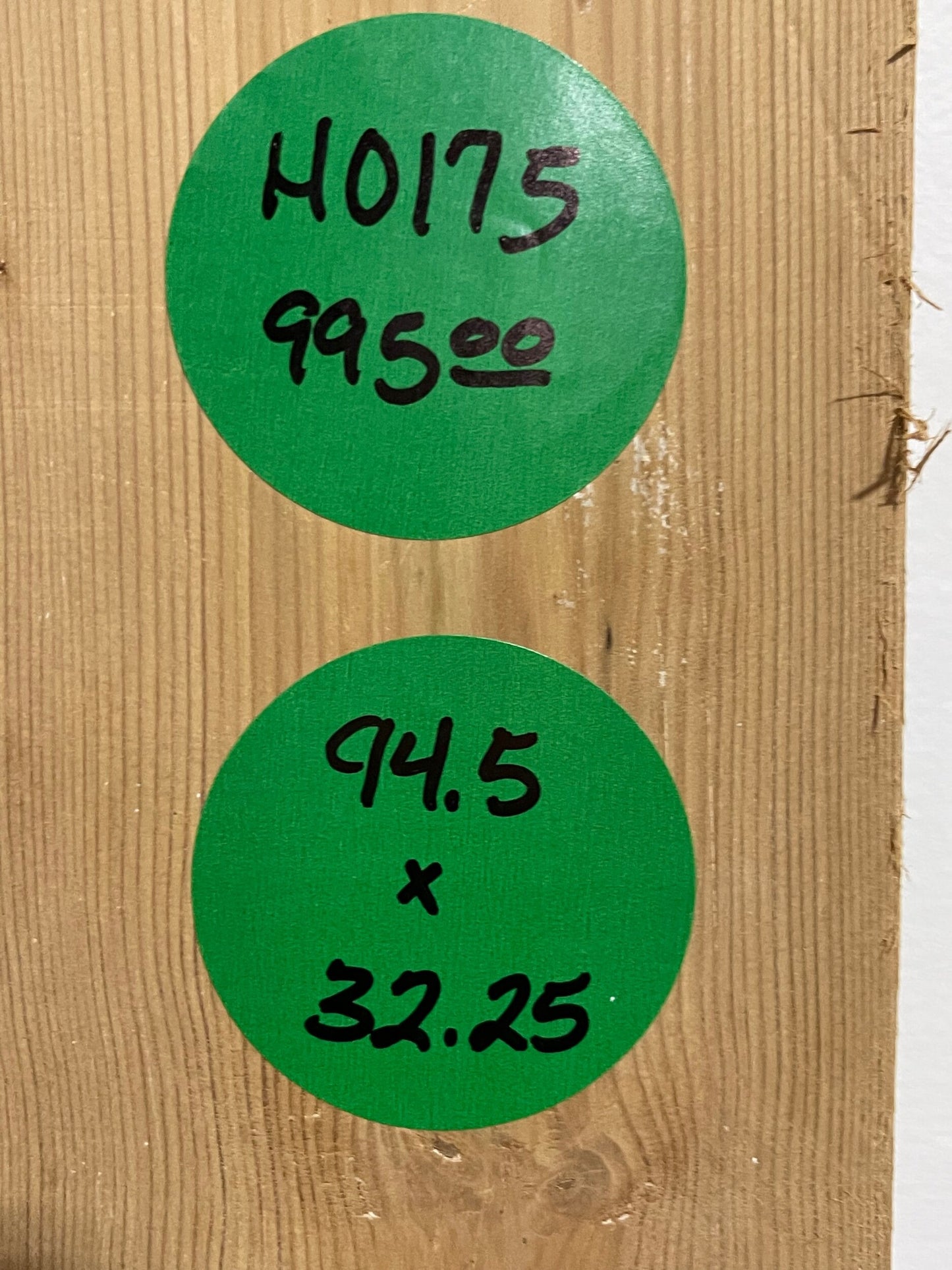 Antique French doors with glass (94.5x32.25) H0175s