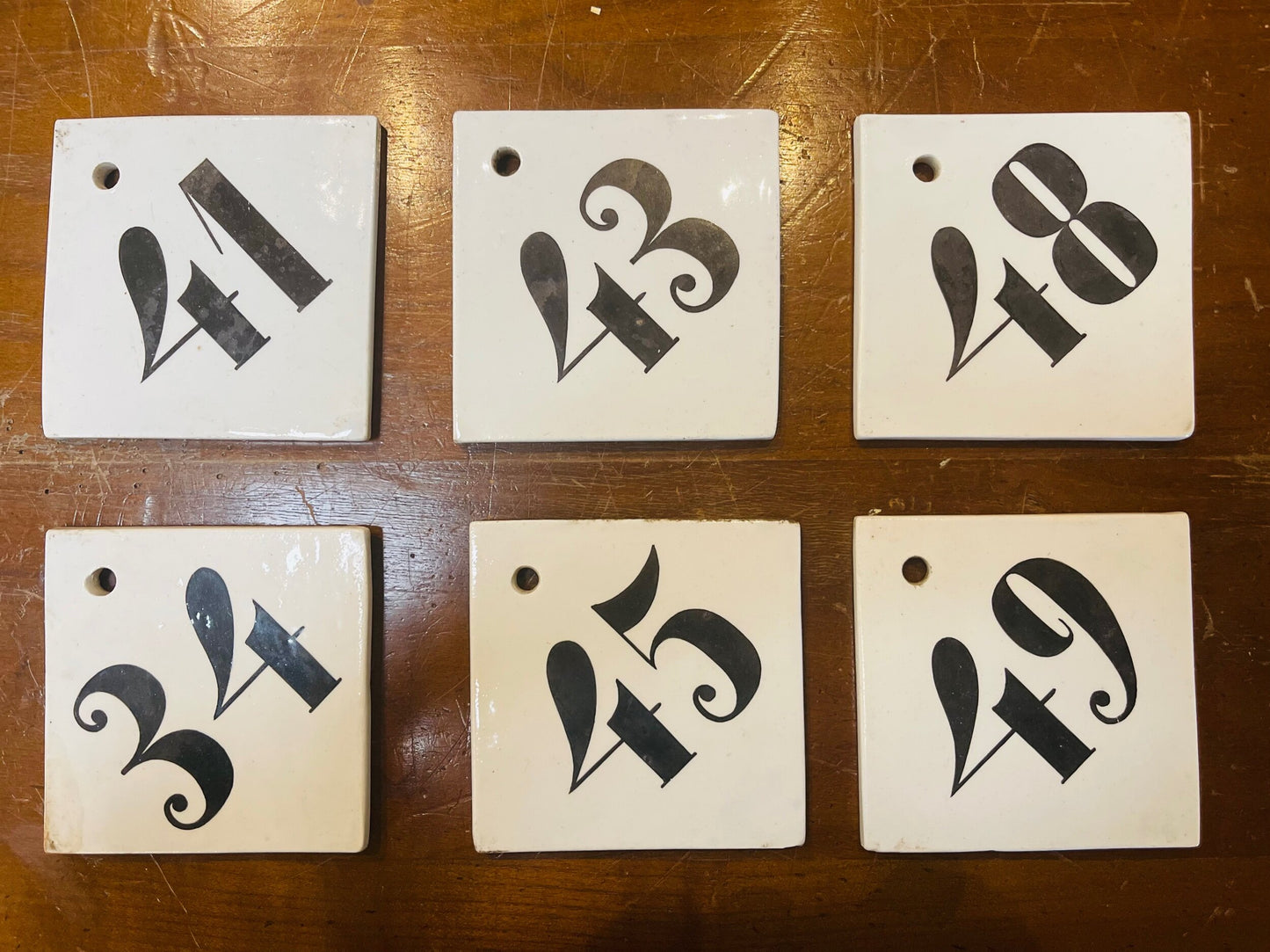 Tile numeric signs