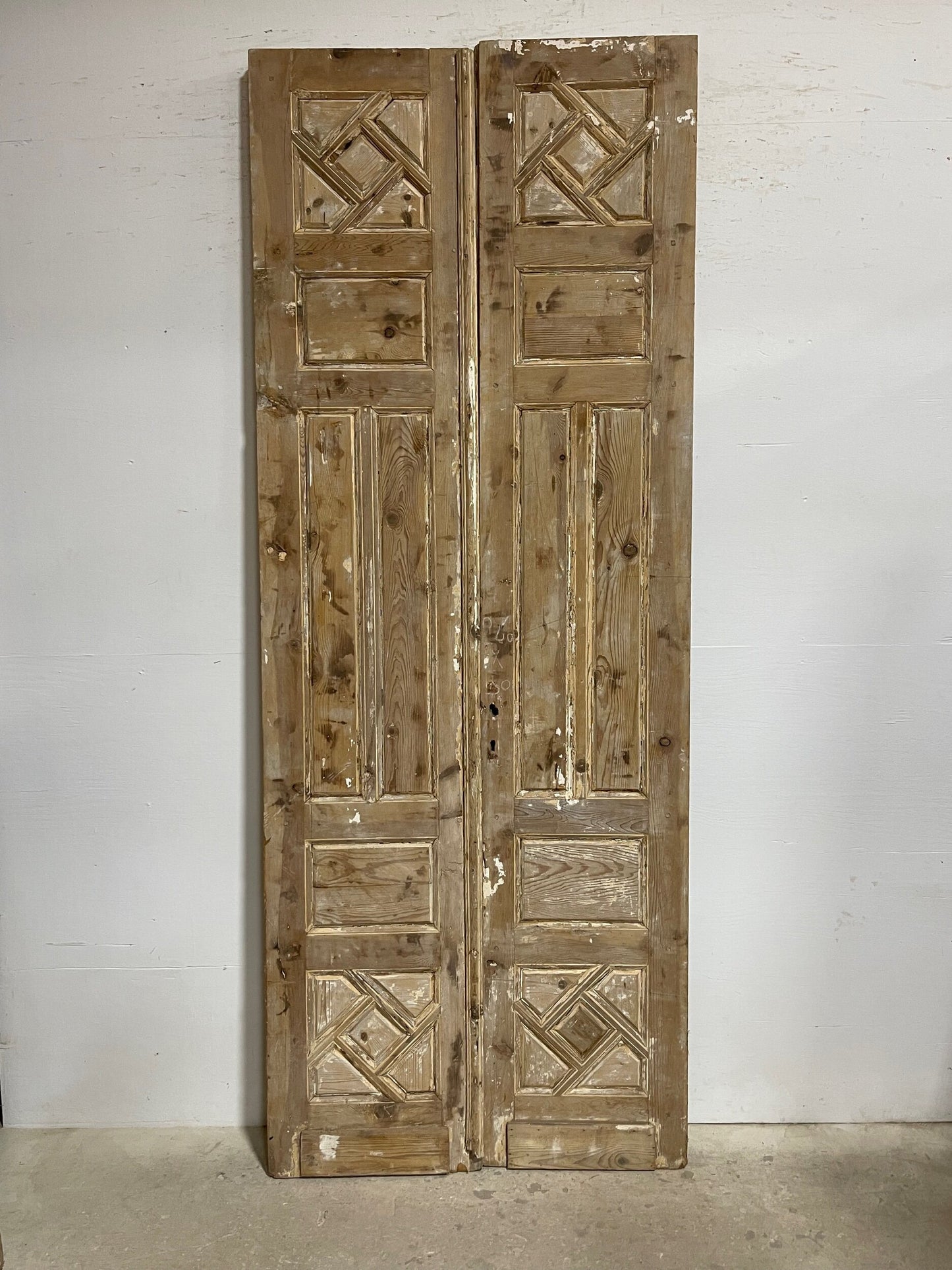 Antique French panel doors (102.5x39.5) I196