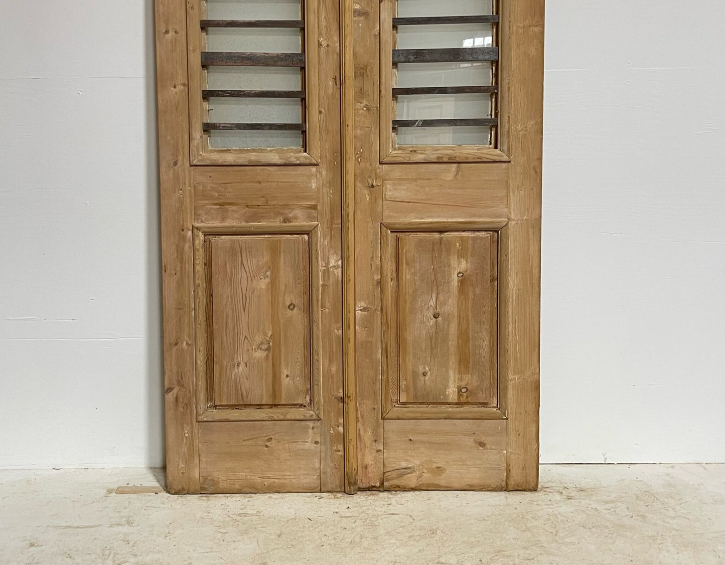 Antique French doors (88.75X43) with glass G1619