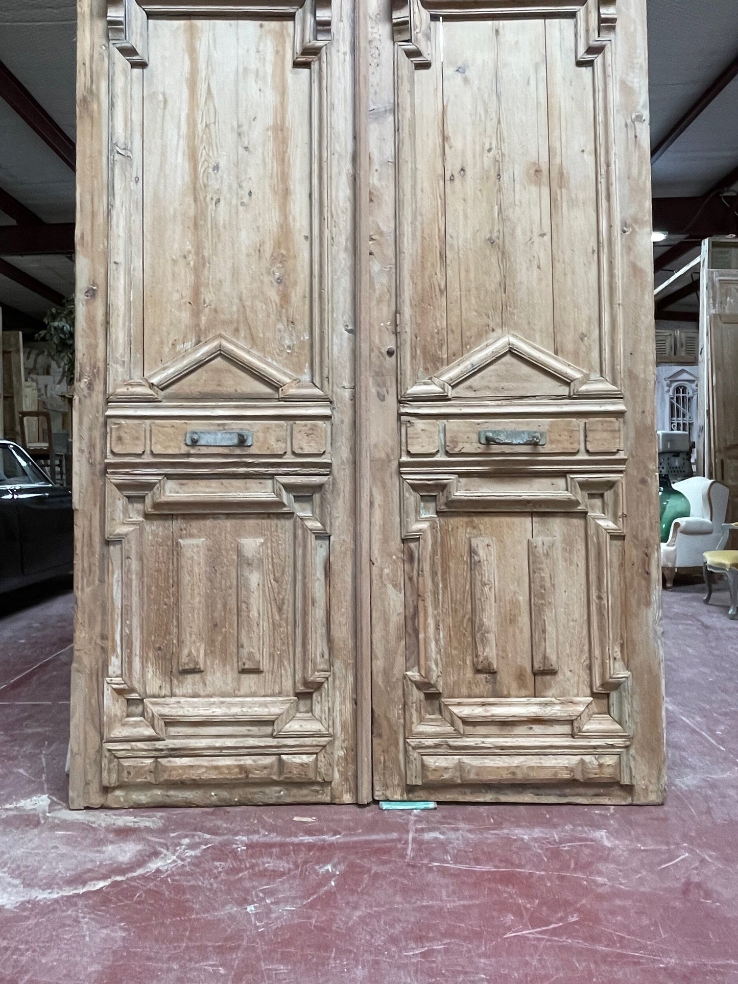 Antique French panel door (107.5x71) E1006g