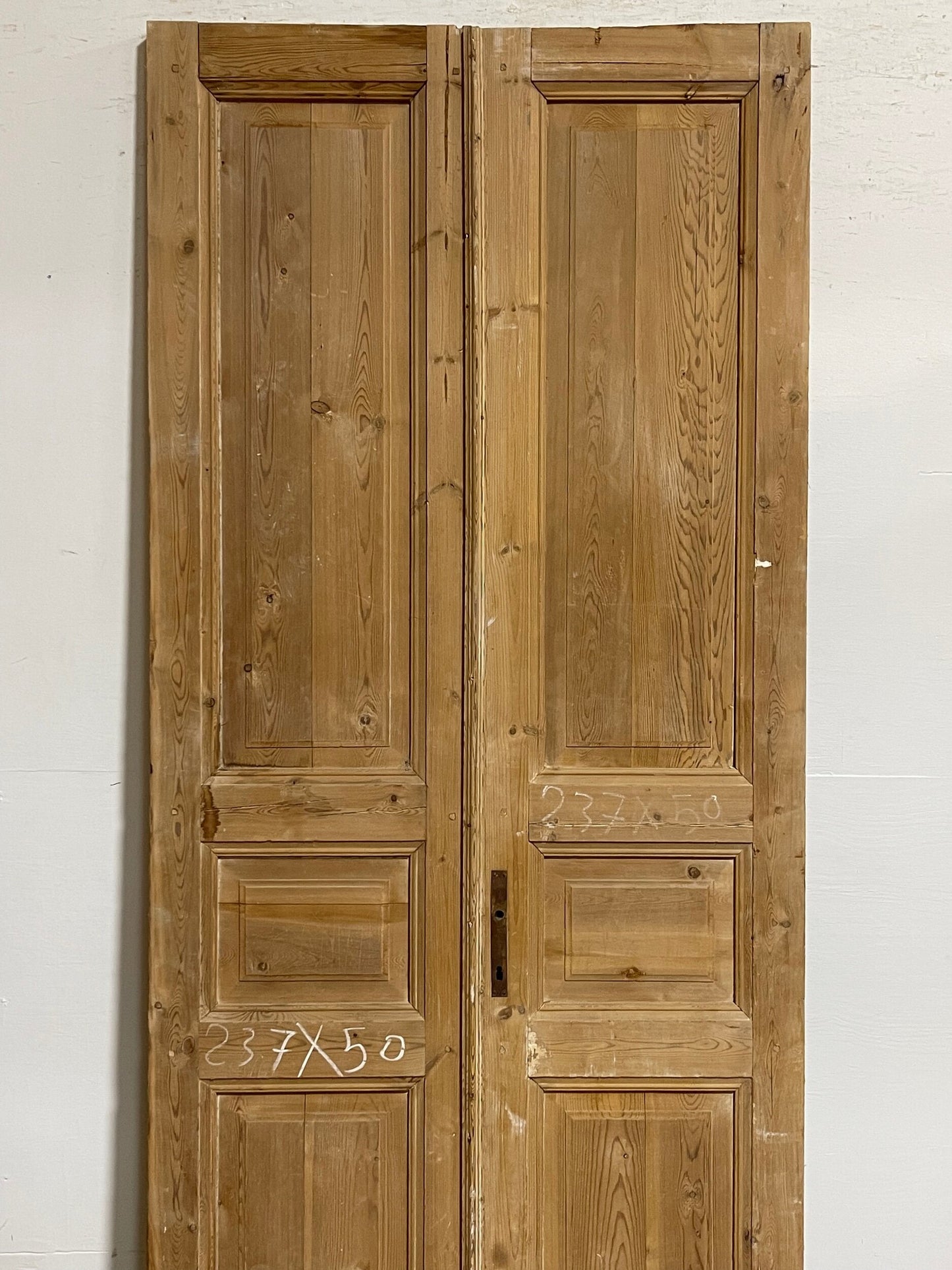 antique French panel doors (93.25x39.25) I163