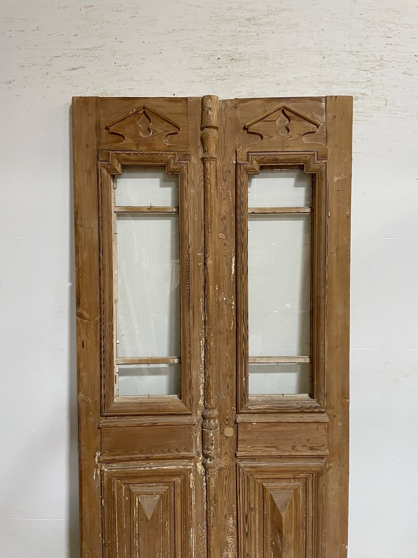 Antique French door (88.75x43.5) with glass F0910