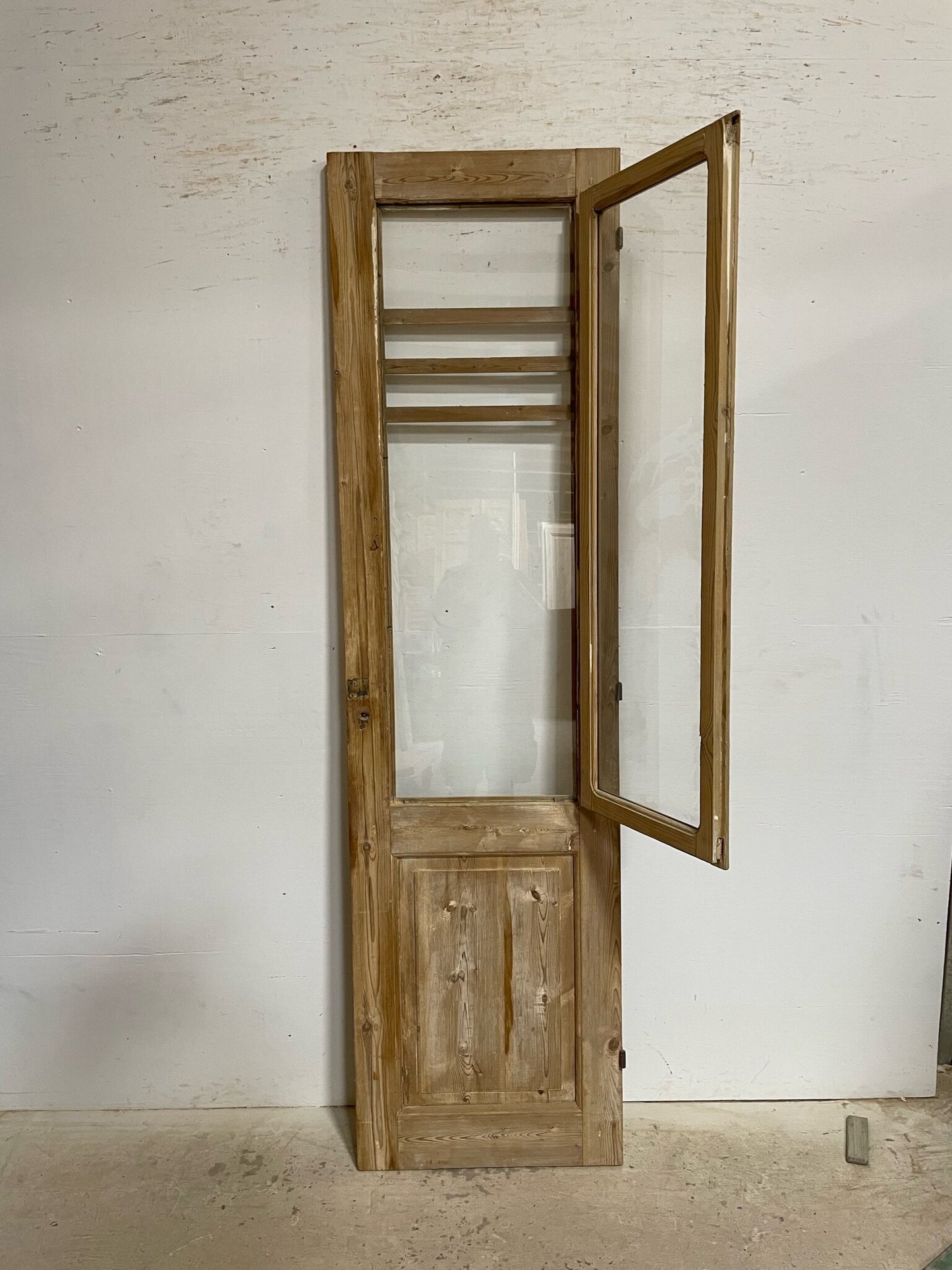 Antique French door (88.75x24) with glass F0868