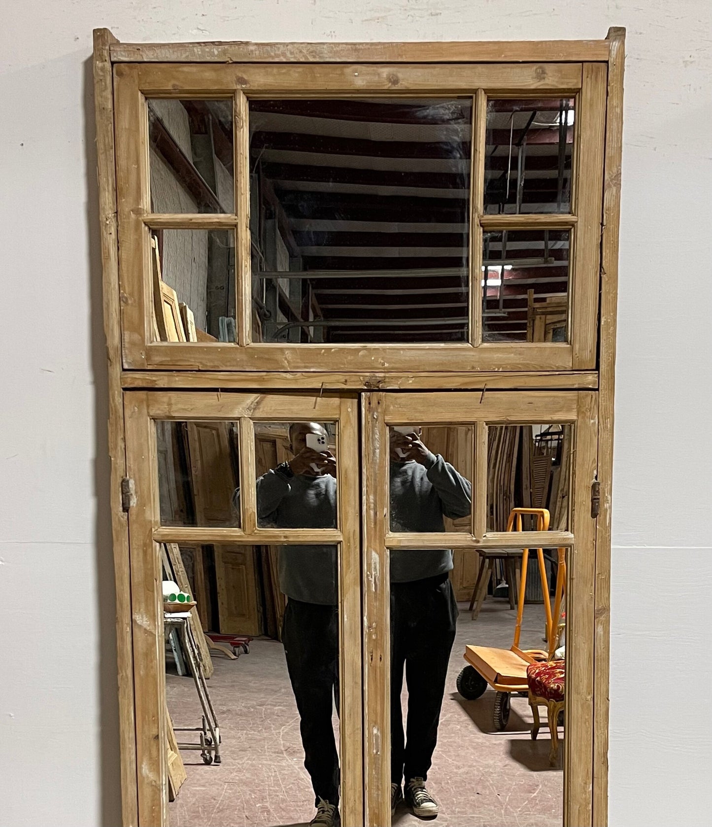 Framed 3 panel mirror (85.75x38.5) H0296s