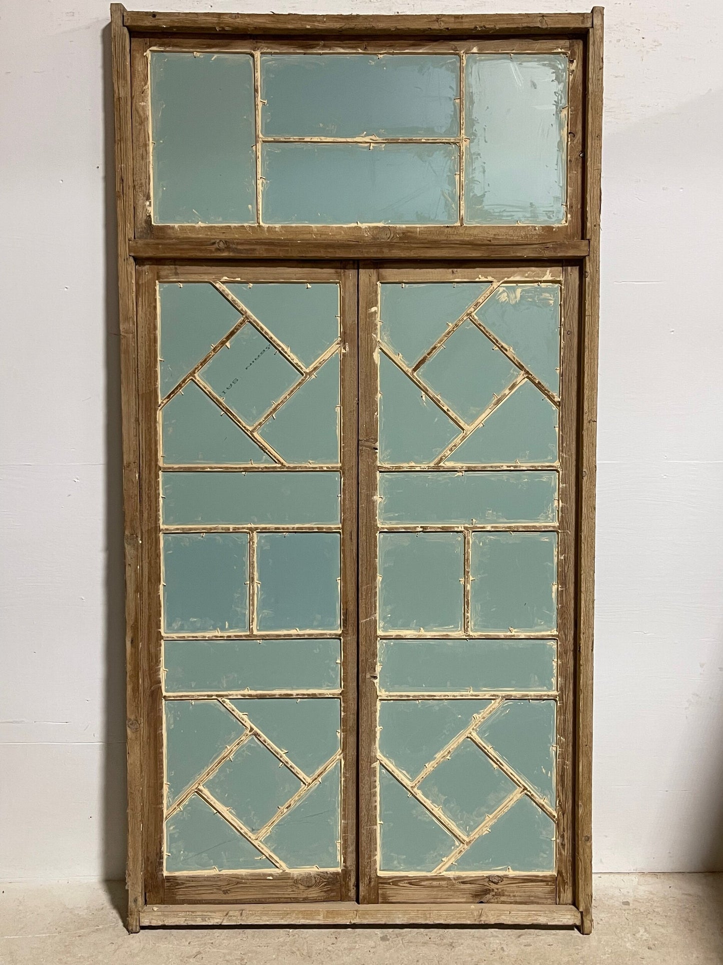 Framed 3 panel with mirror (91.5x48) H0295s