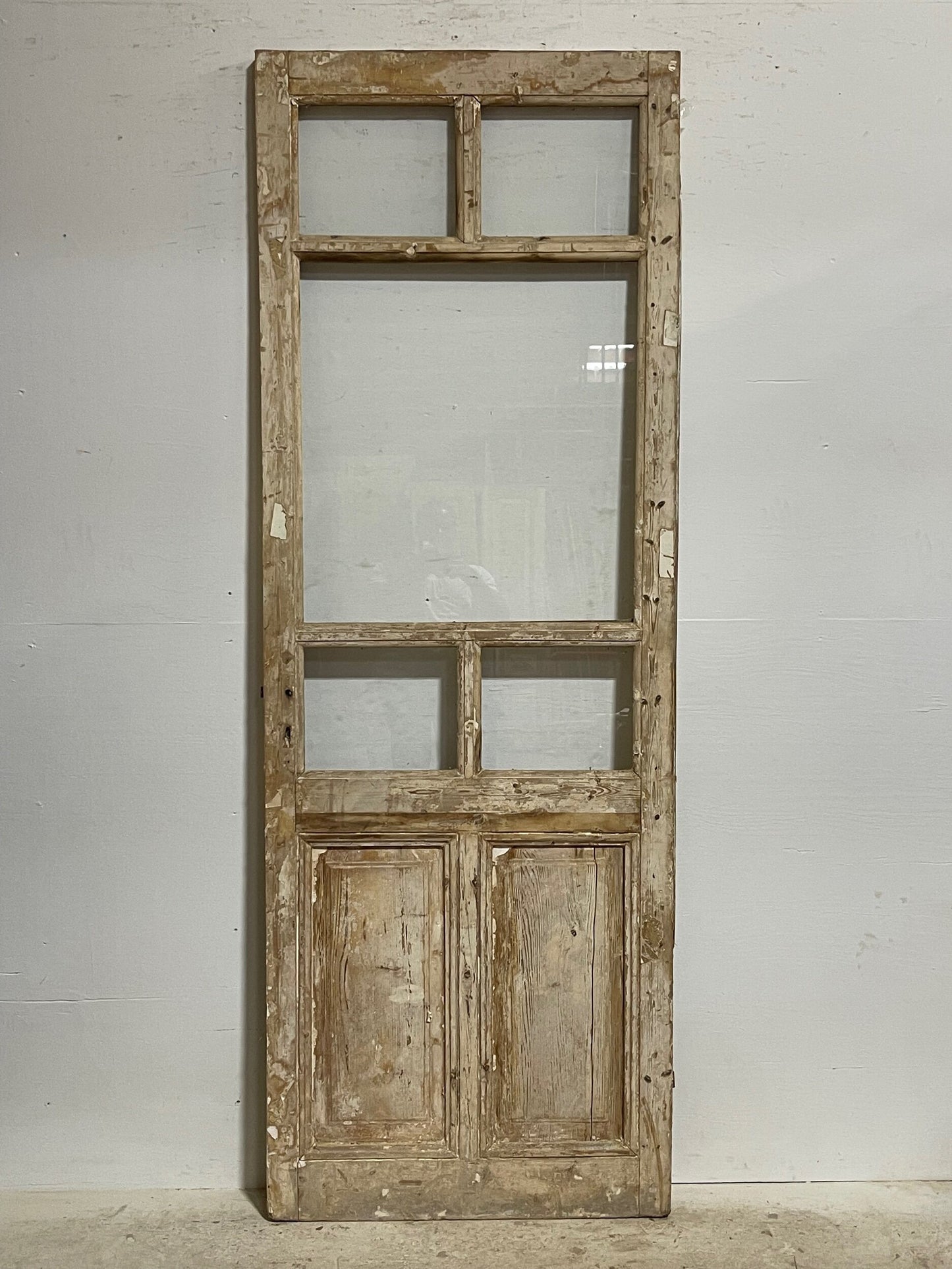 Antique French door with glass (92x33) H0191s