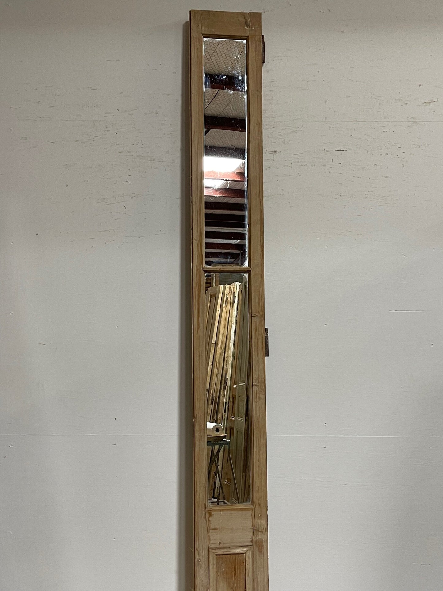 Antique French doors with mirror (111.75x10.75) H0252s