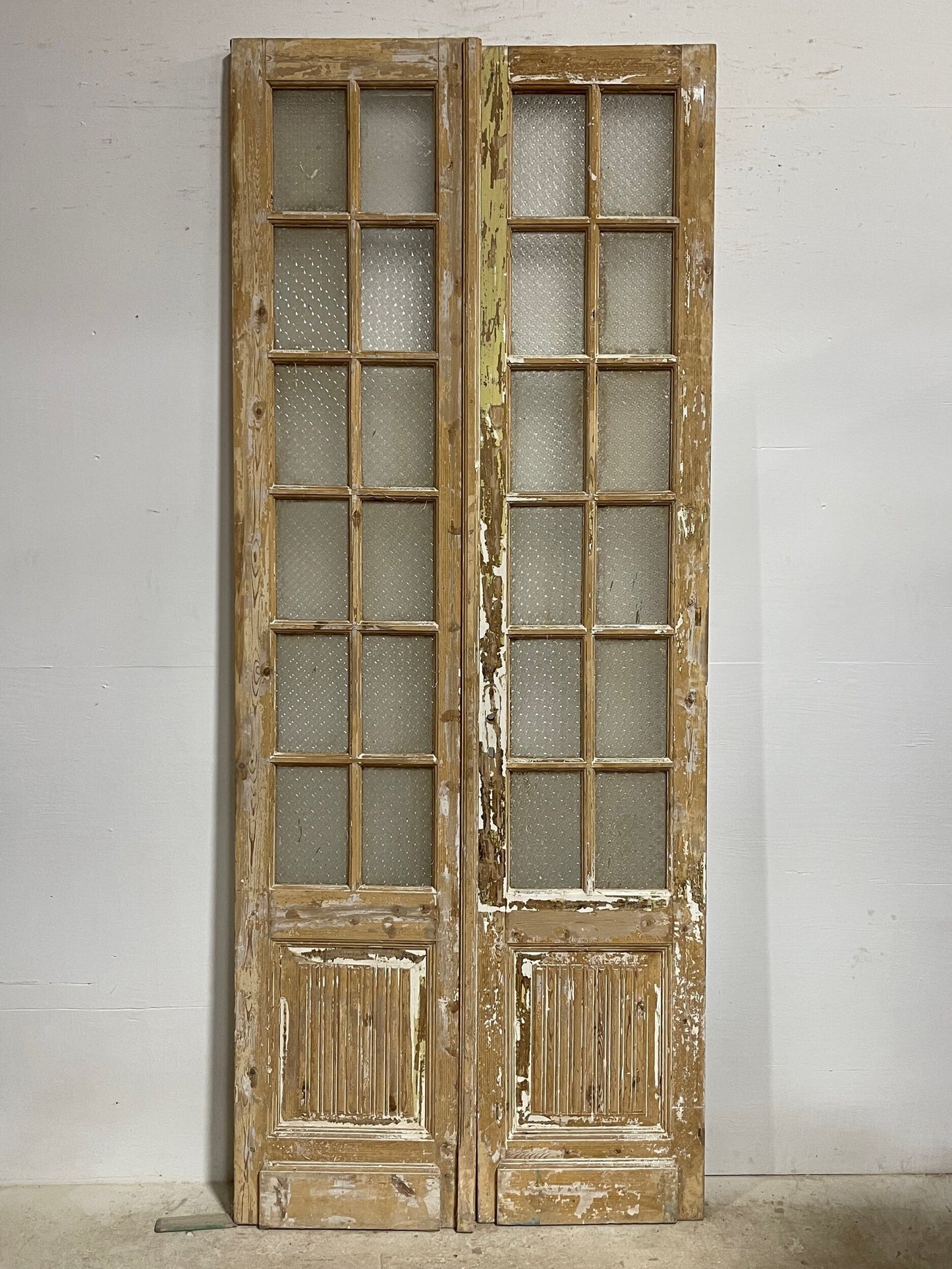 Antique French doors with glass (100.25x41) H0232s