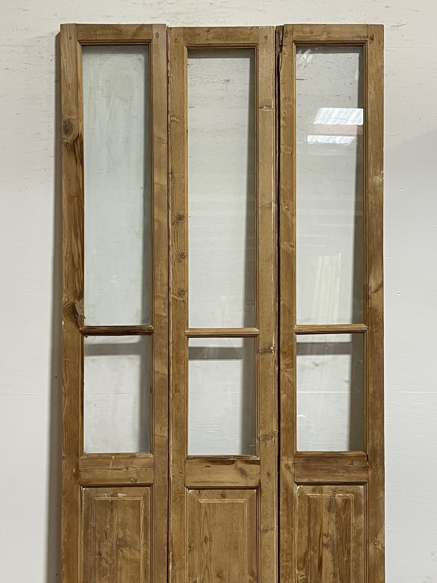 Antique French doors with glass (98.5x43.25) H0243s