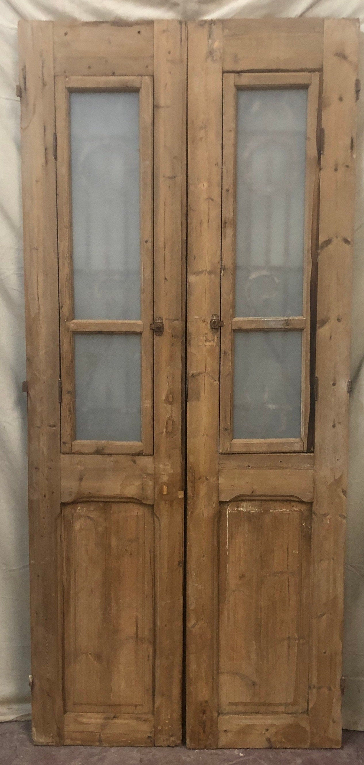 Antique panel doors (91.75x40.5) with iron C091