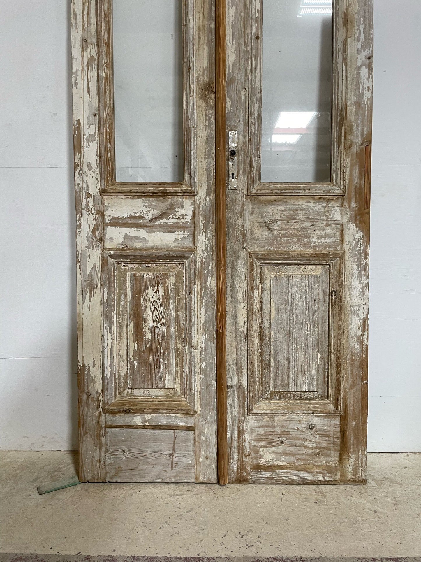 Antique French door (95.25x43.25) with glass F0638