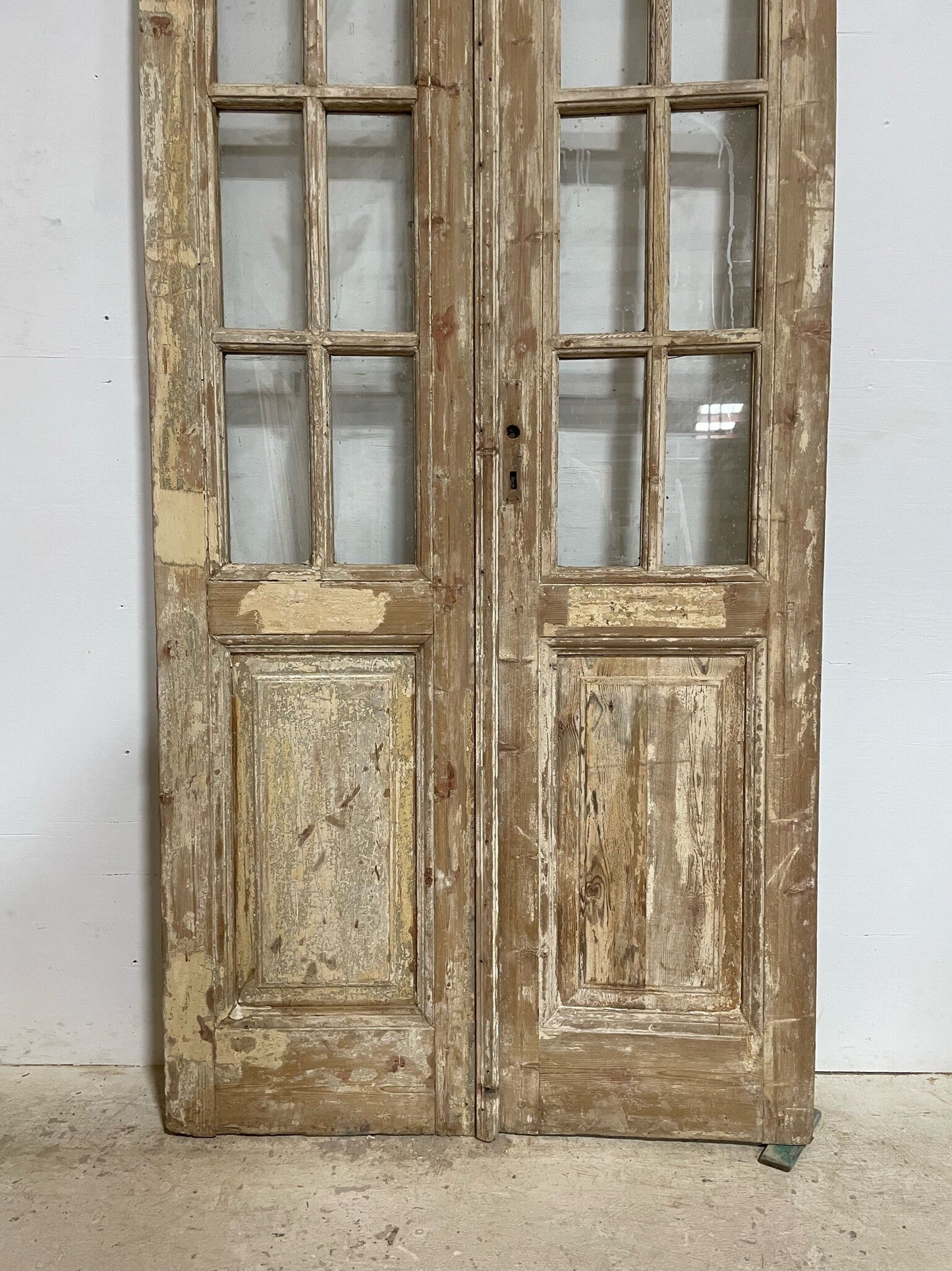 Antique French door (93.25x39.5) with glass F0607