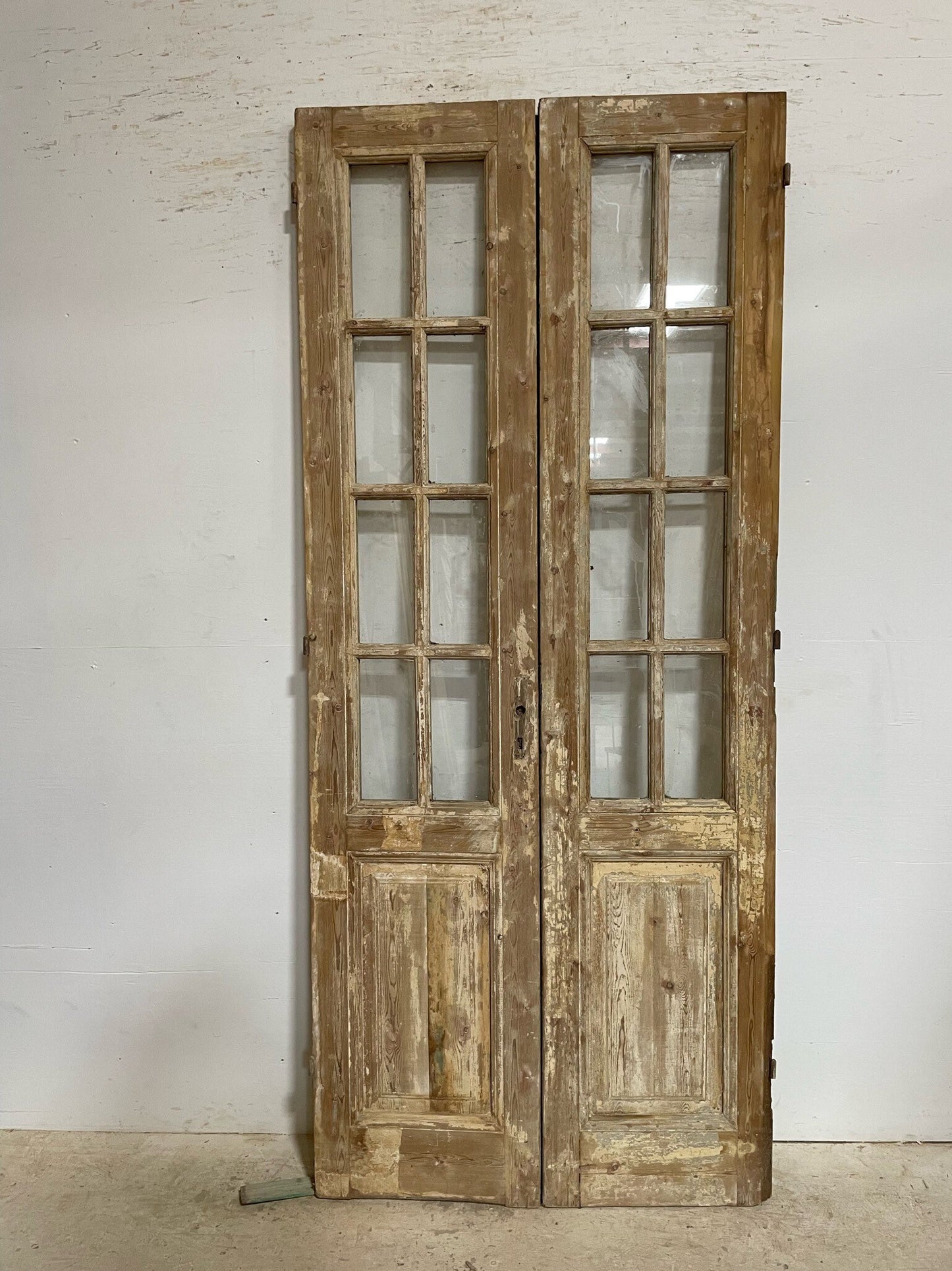 Antique French door (93.25x39.5) with glass F0607