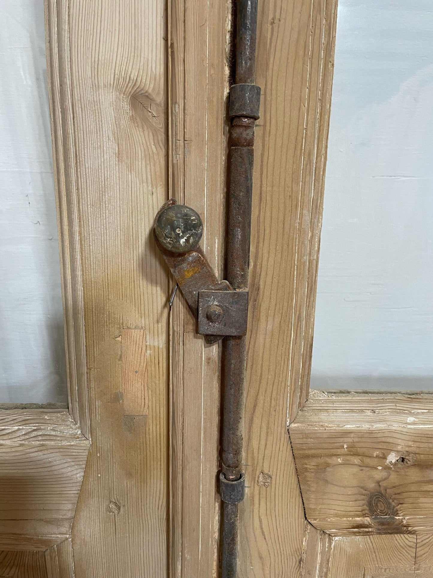 Antique French door (113.75x48) with glass F0923