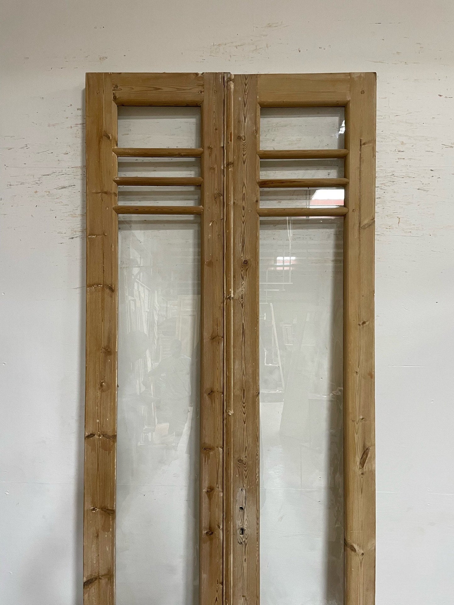 Antique French door (108x40) with glass F0922