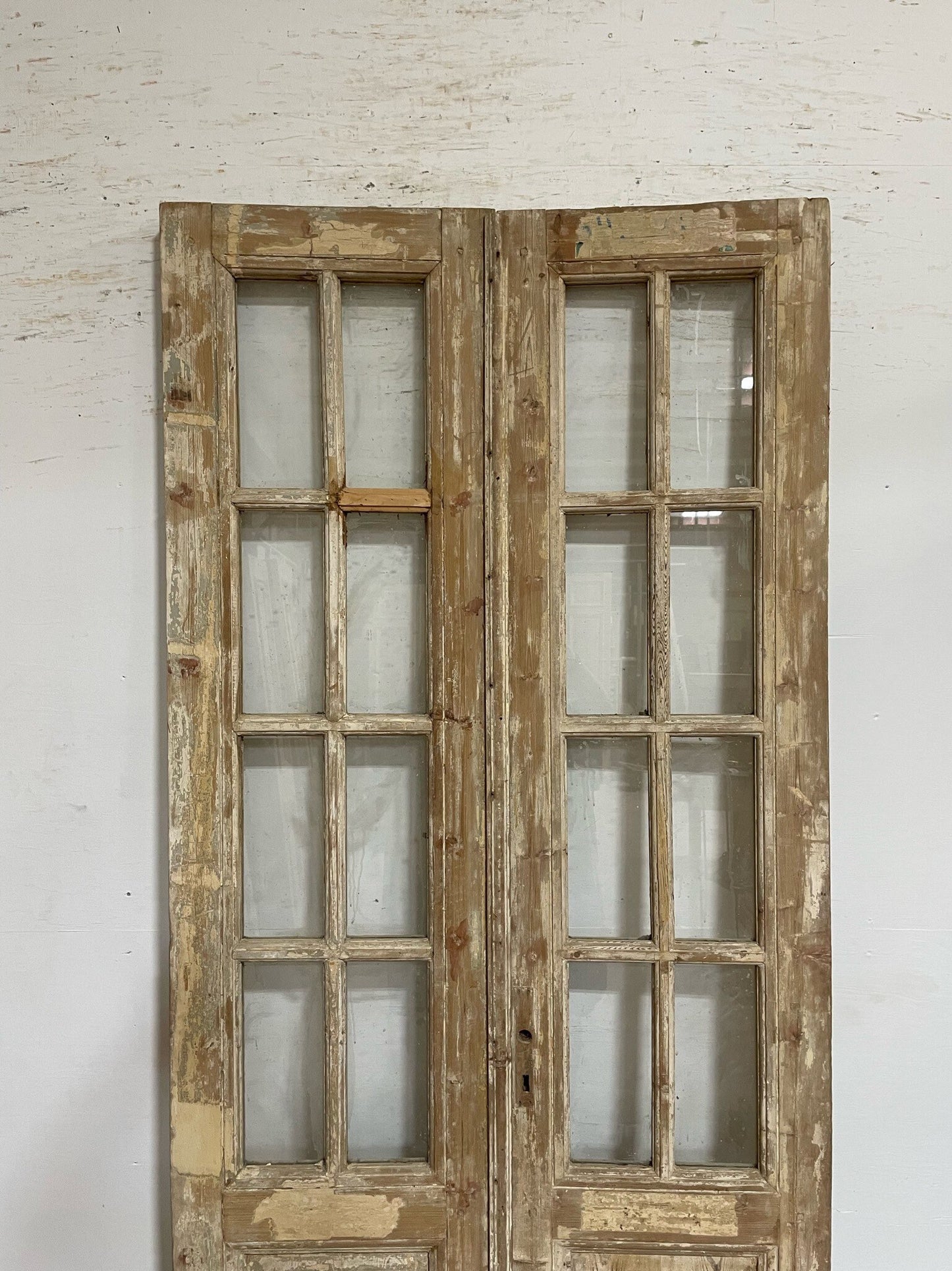 Antique French door (93.25x39.5) with glass F0607