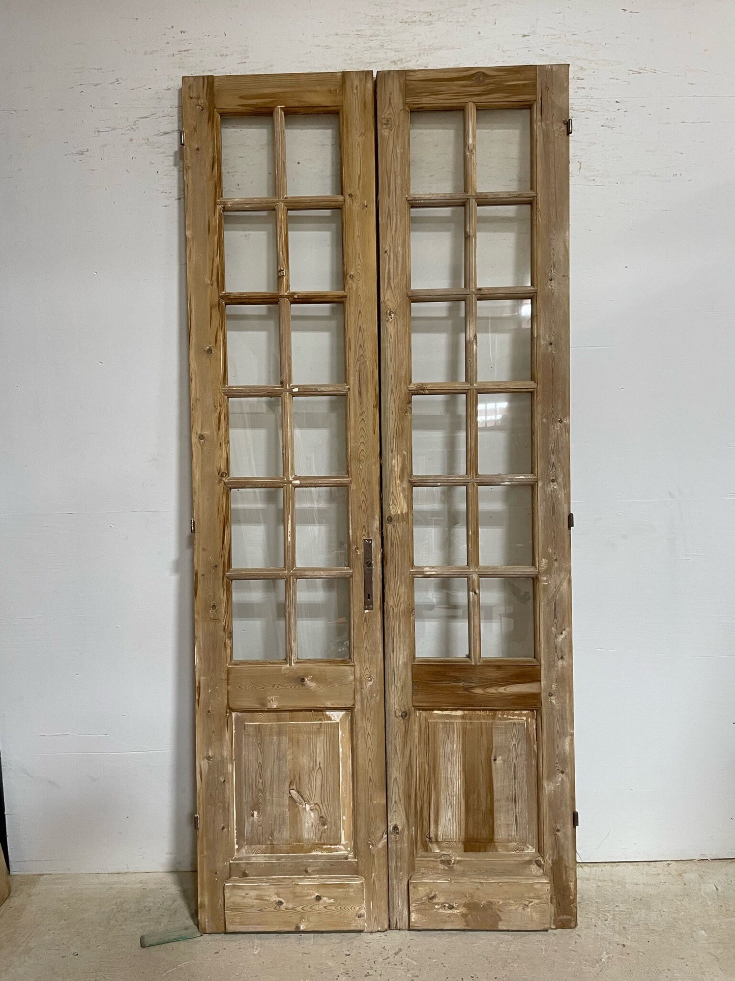 Antique French door (98.75x43.75) with glass F0752