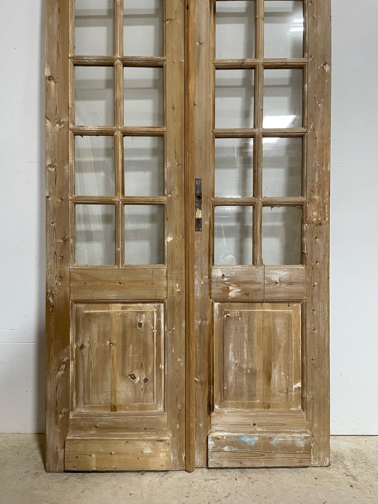 Antique French door (98.25x44) with glass F0758
