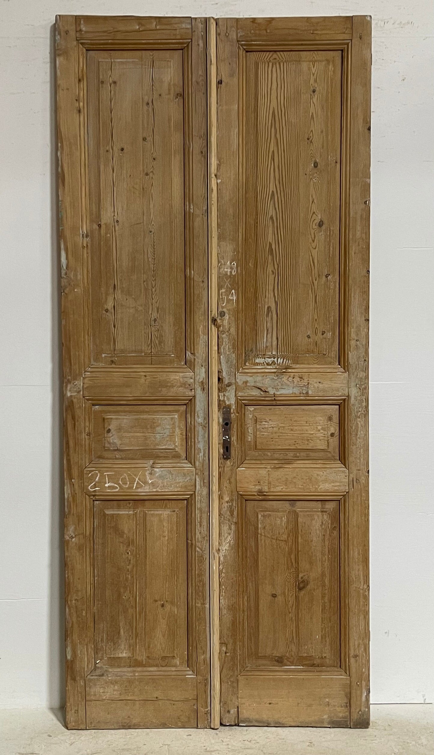 Antique French panel doors (98.25x42.5) G0142s