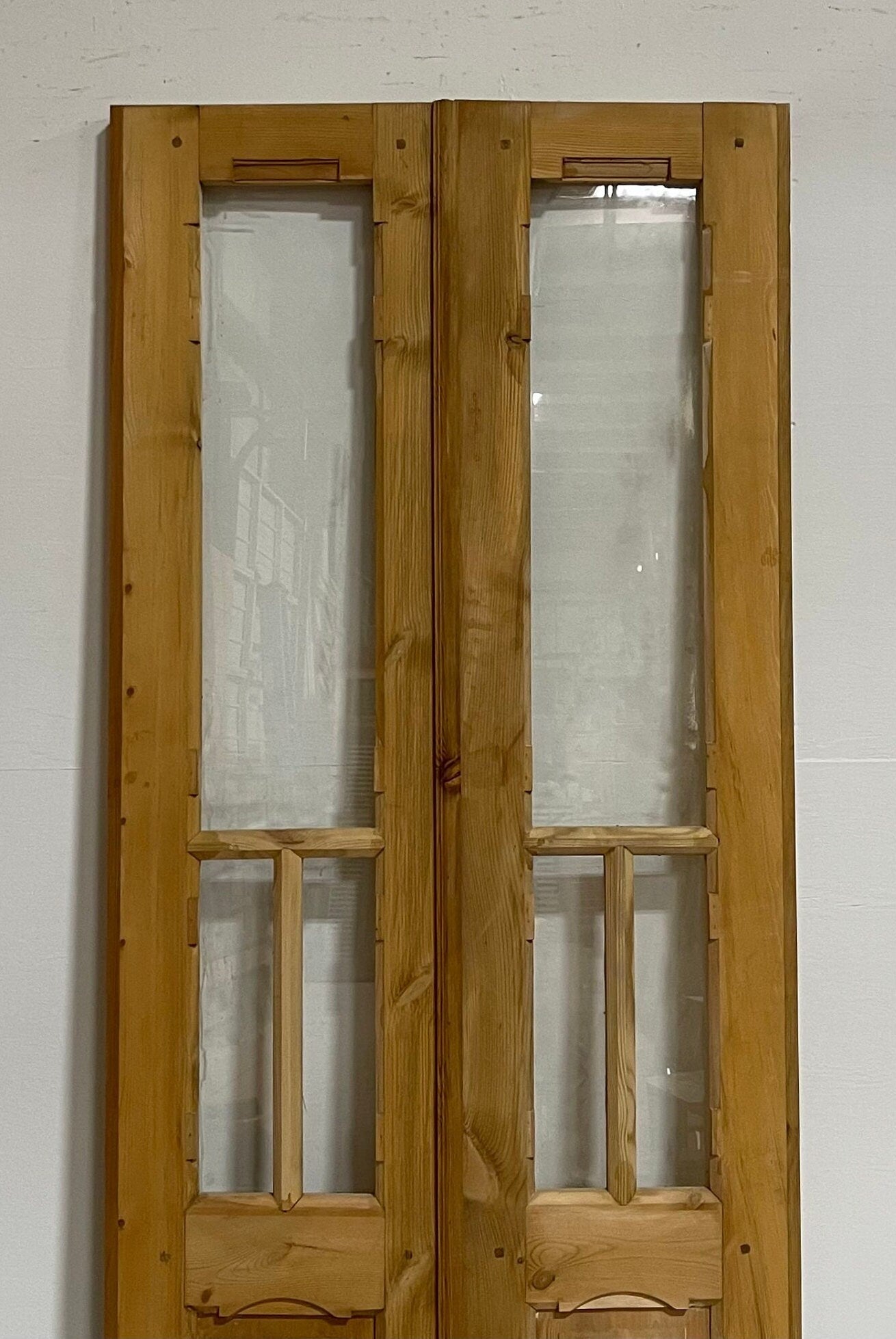 French panel doors with glass (80.5x33) G0013s
