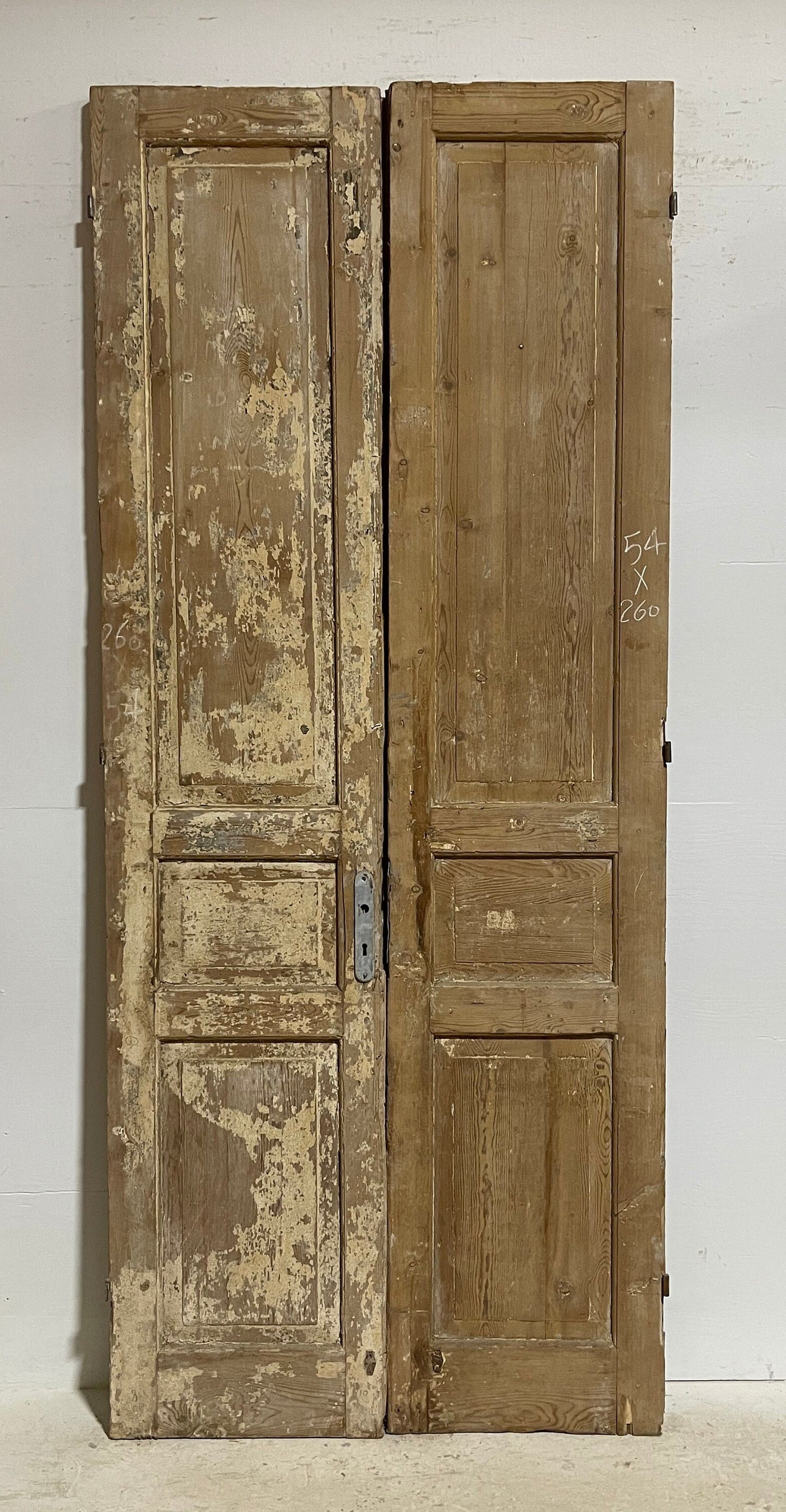 Antique French panel doors (102.5x43.25) G0178s